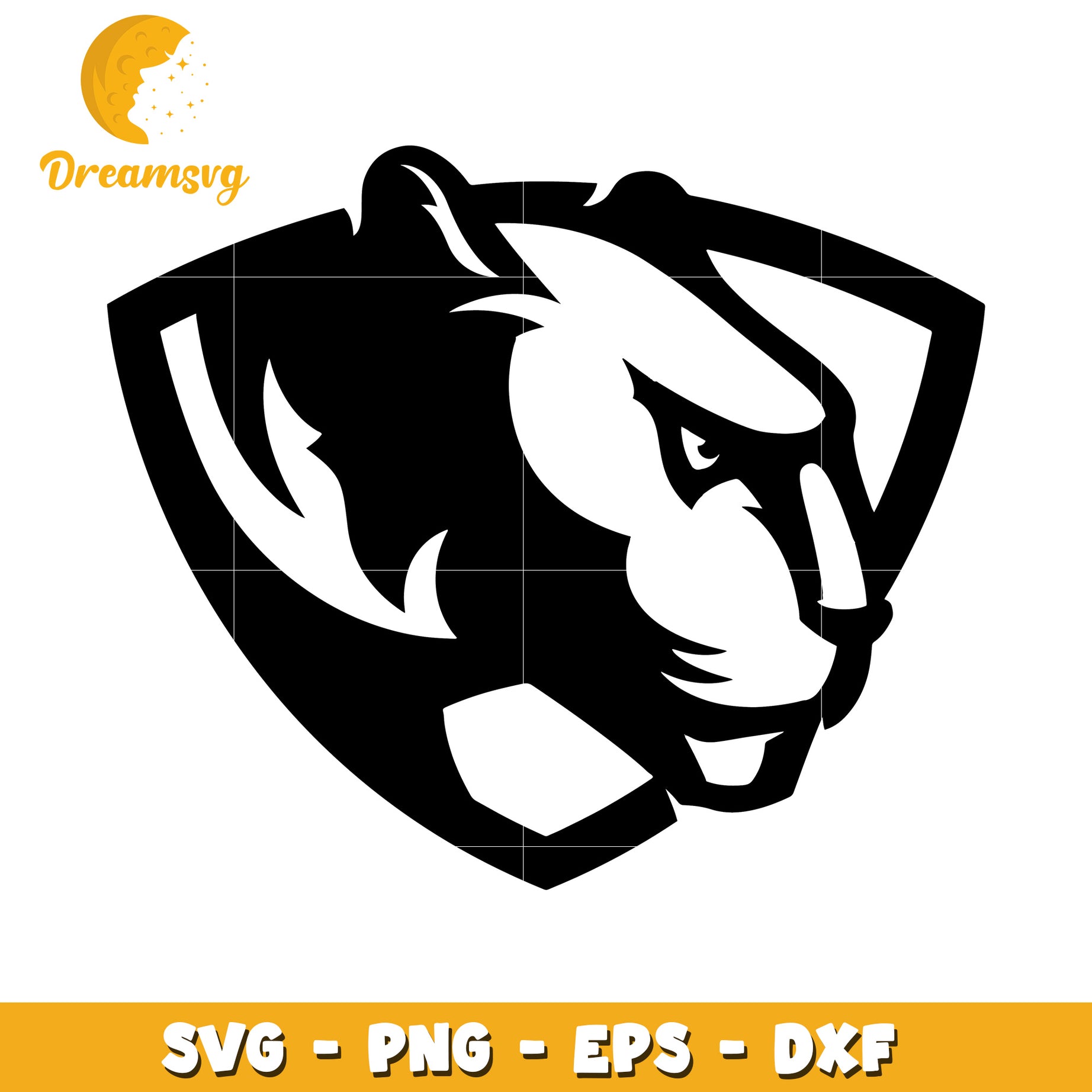 Panther Head SVG PNG EPS DXF Files