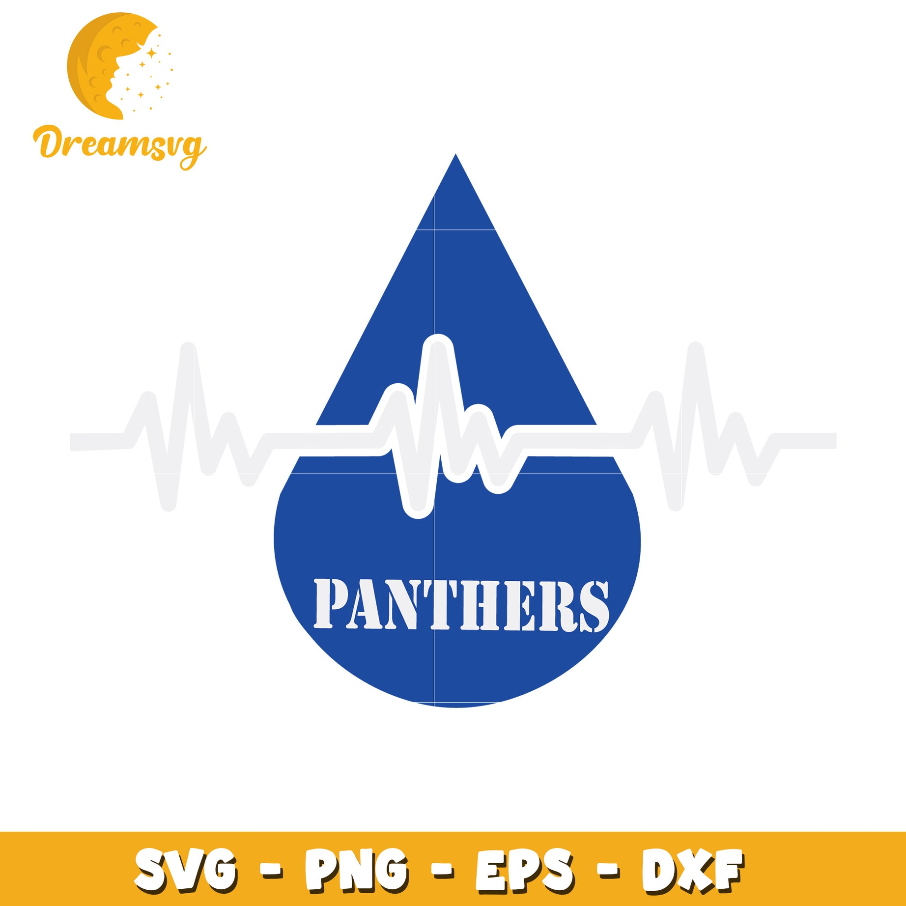 Panthers Heartbeat SVG PNG EPS DXF