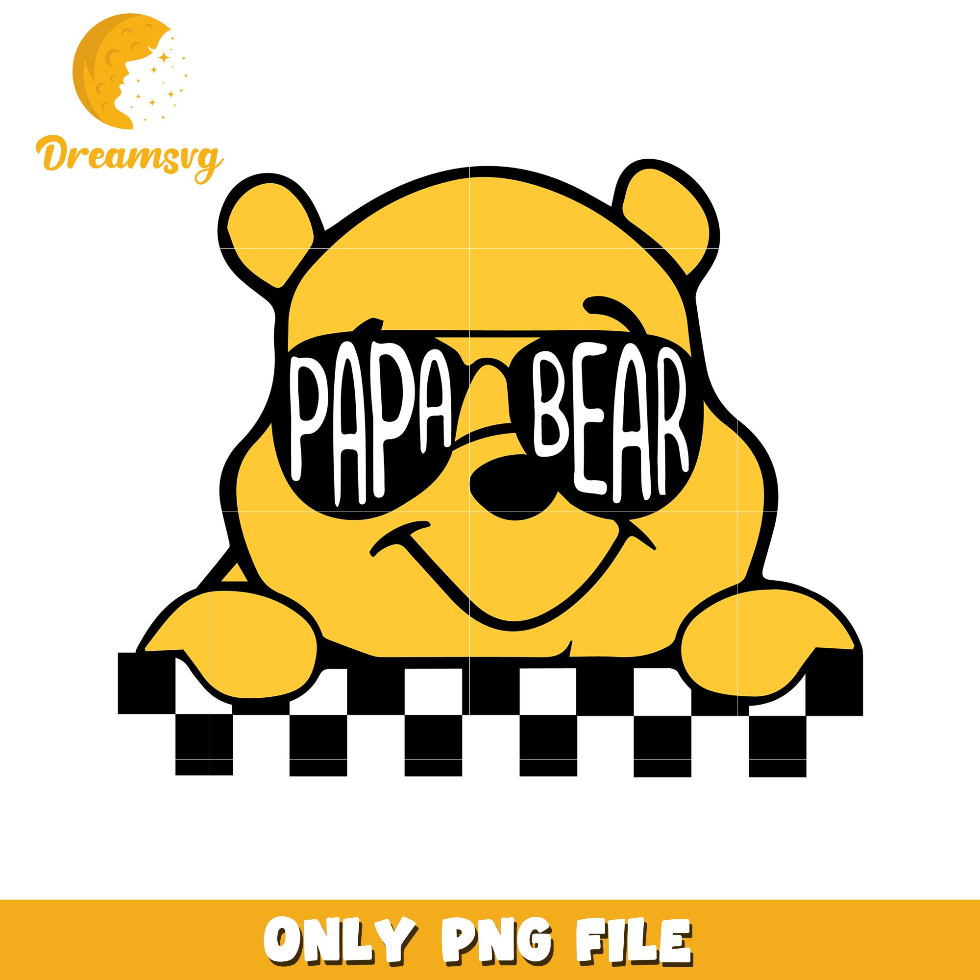 Papa Bear Graphic PNG for Fun Family Designs