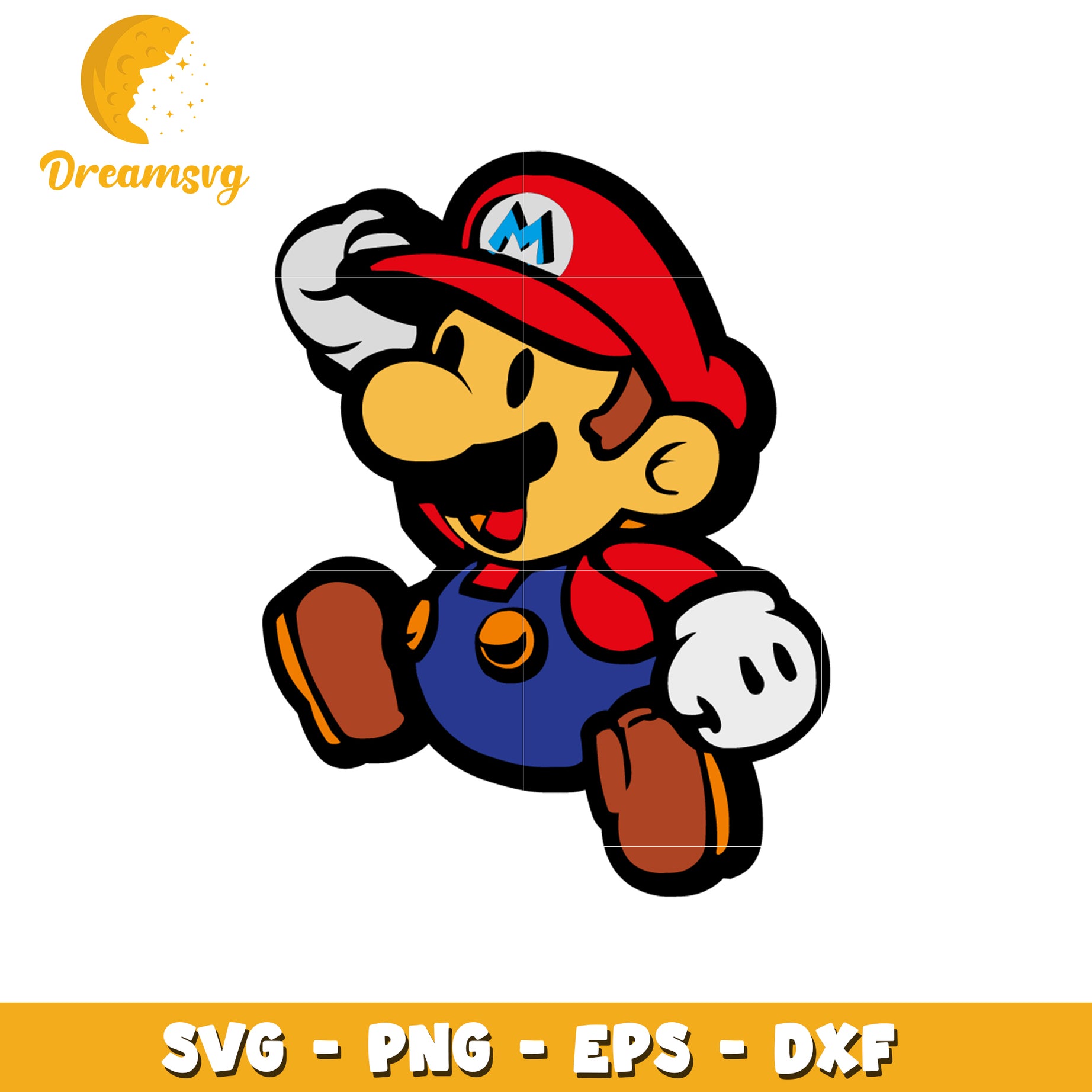 Paper Mario SVG PNG EPS DXF Cut File