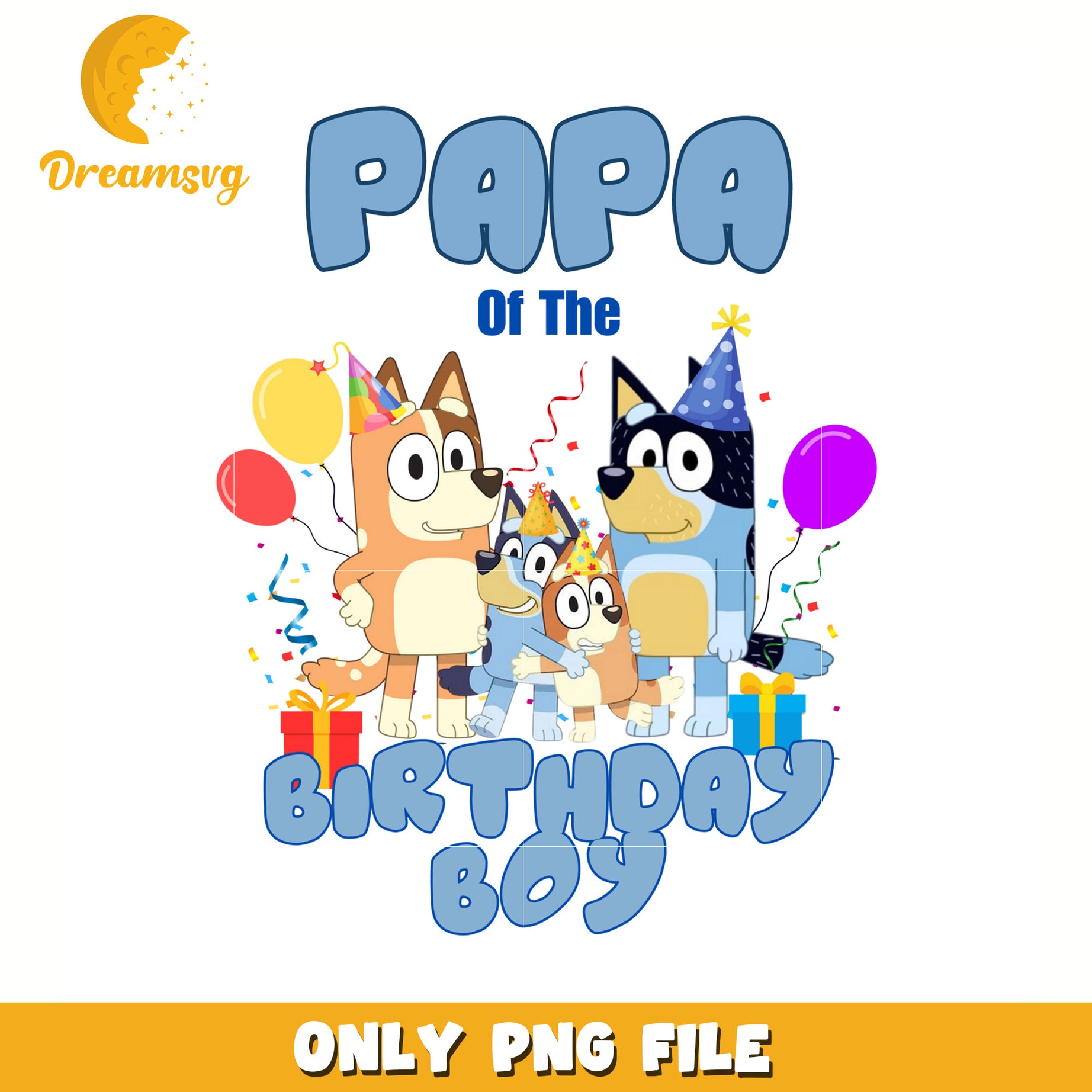 Pappa of the birthday boy png, bluey characters png, bluey toys png