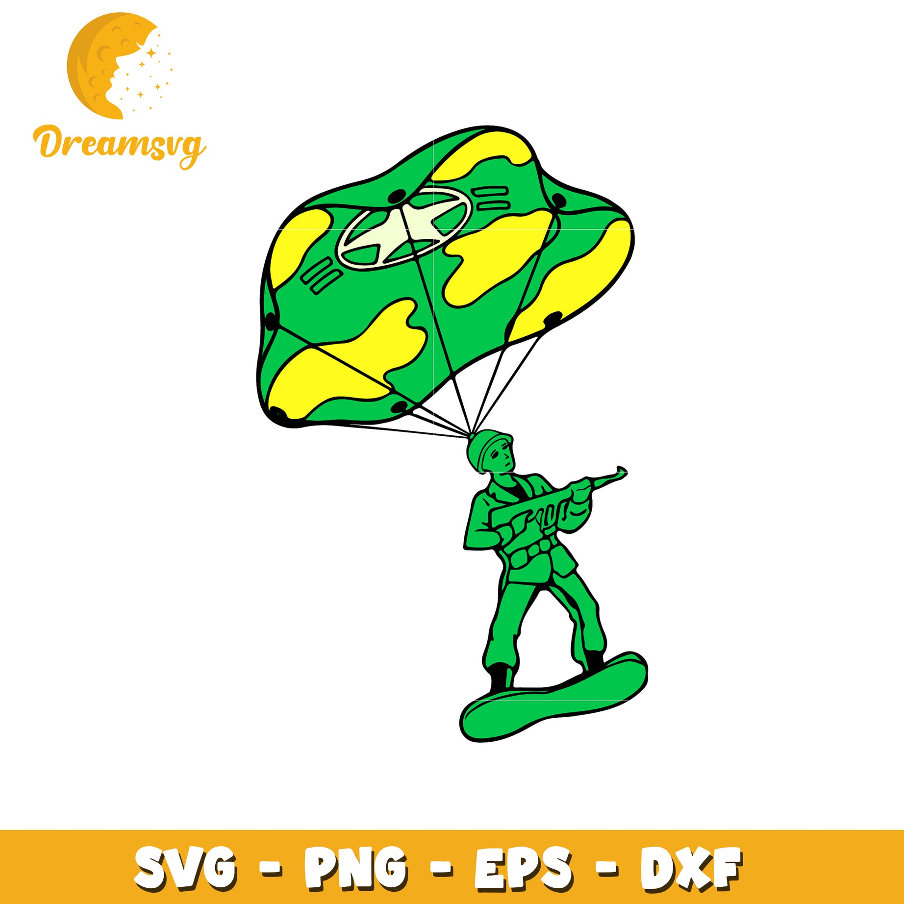 Paratrooper Soldier SVG PNG EPS DXF