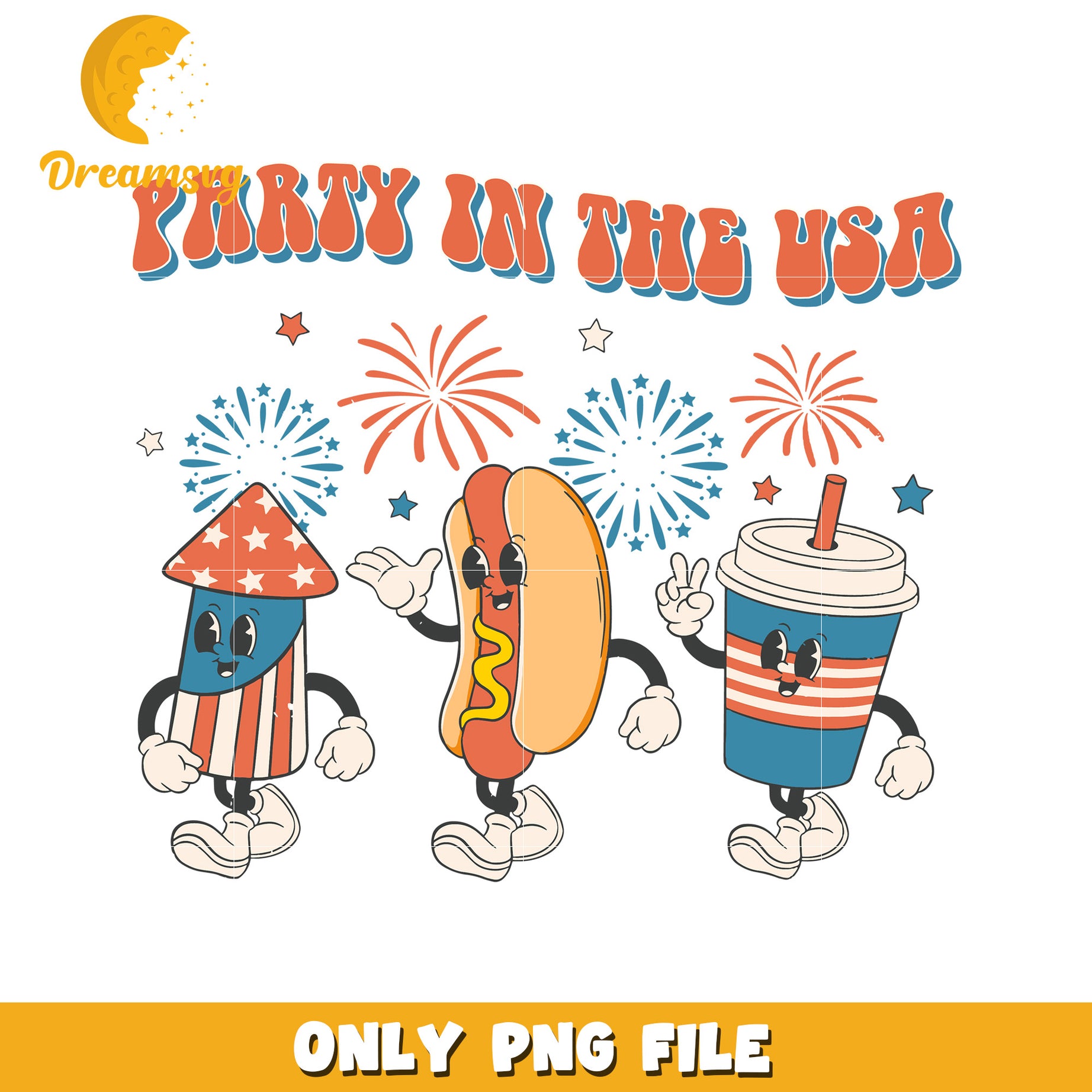 Party in the usa png, 4th of july vibe png,usa celebration png