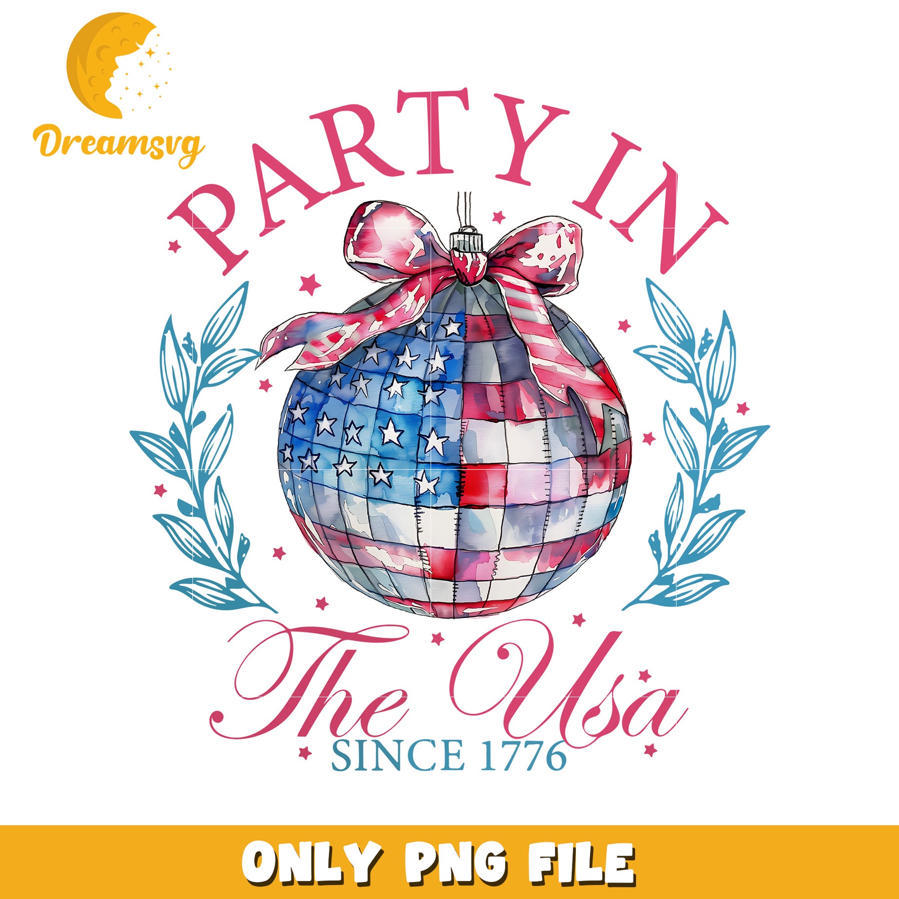 Party in the usa png, independence day png, american flag png