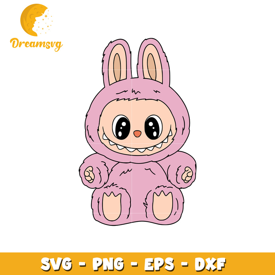 Patel pink characters svg, labubu keychain svg, labubu cartoon svg