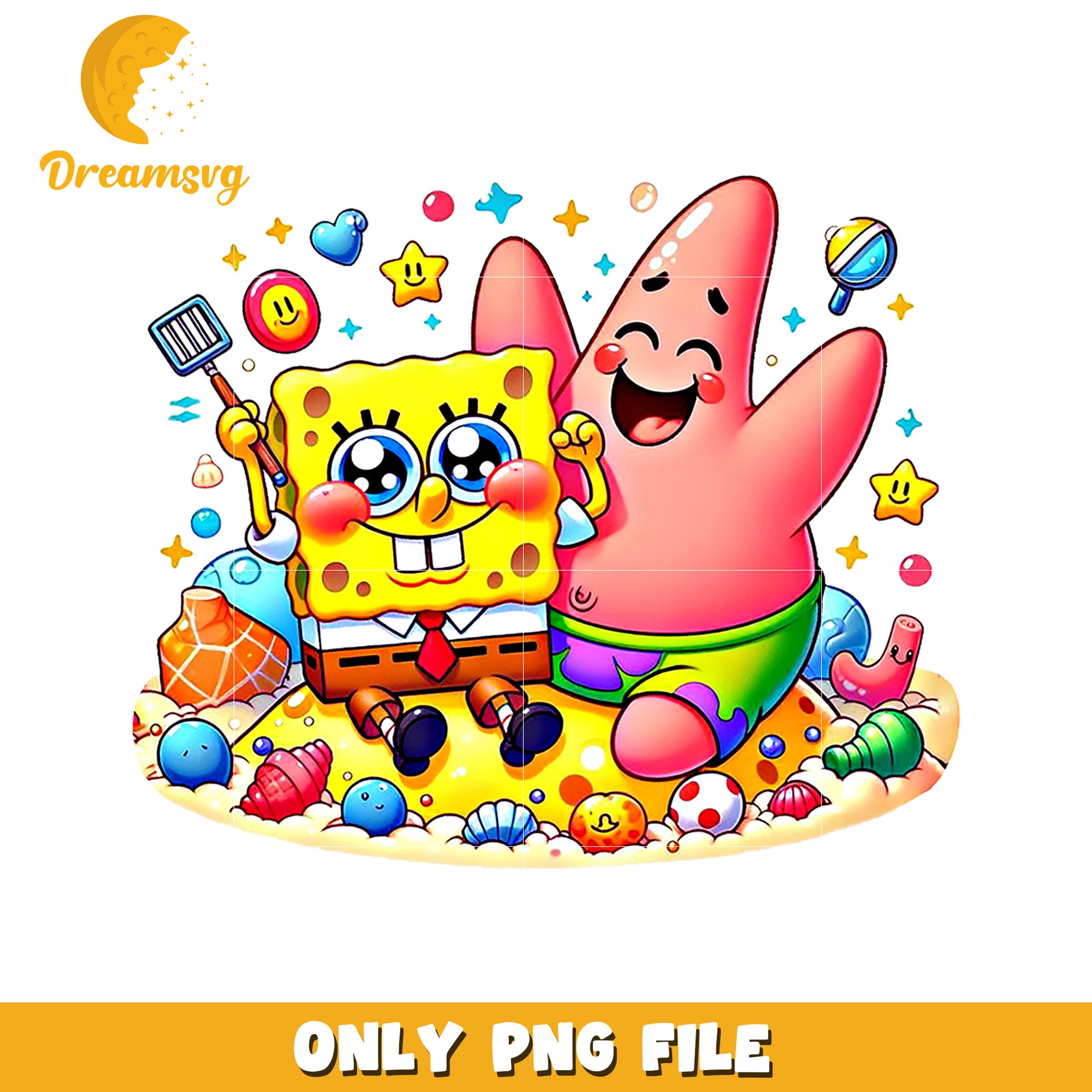 Patrick and sponge cute png, spongebob png, spongebob and patrick png