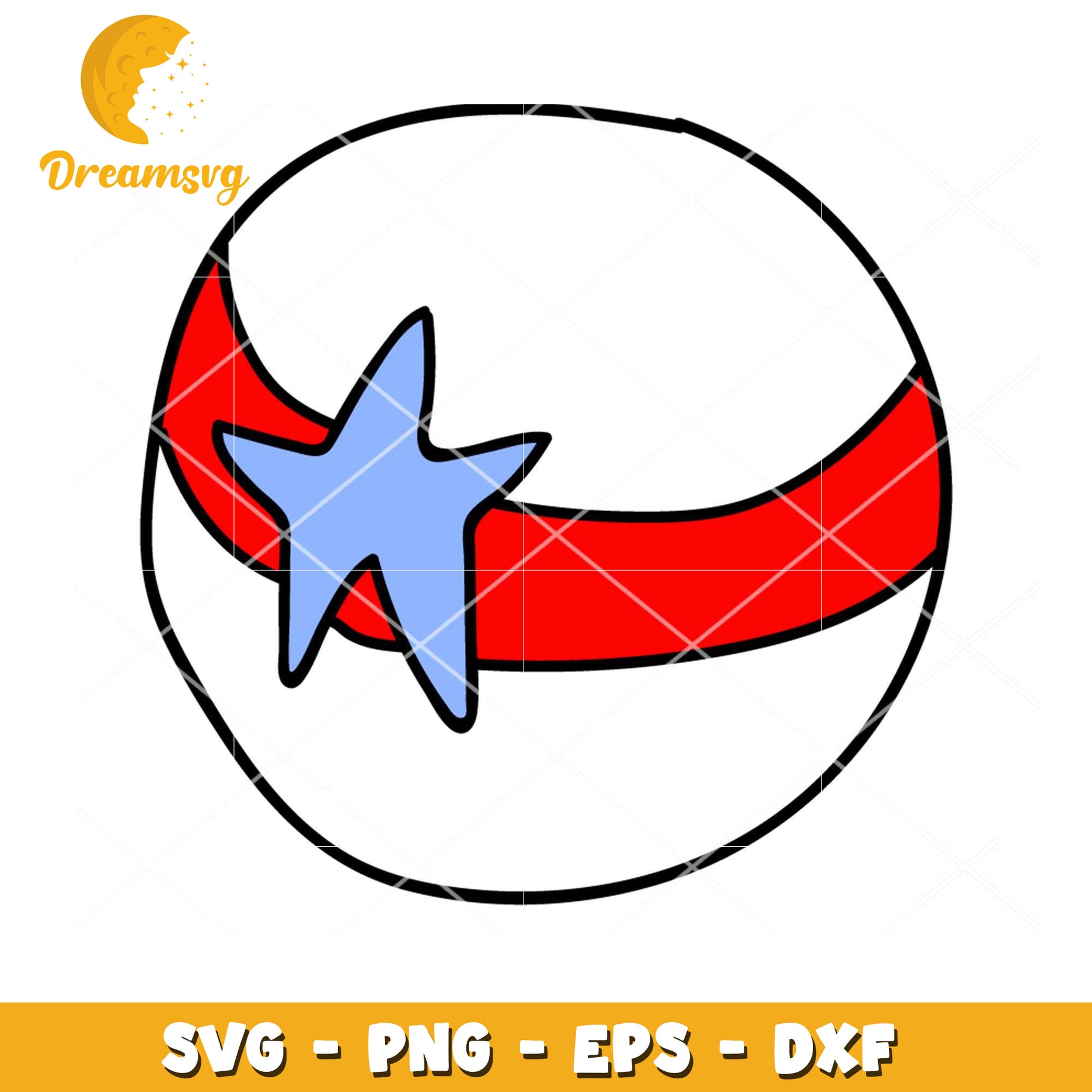 Patriotic Ball SVG Cut File