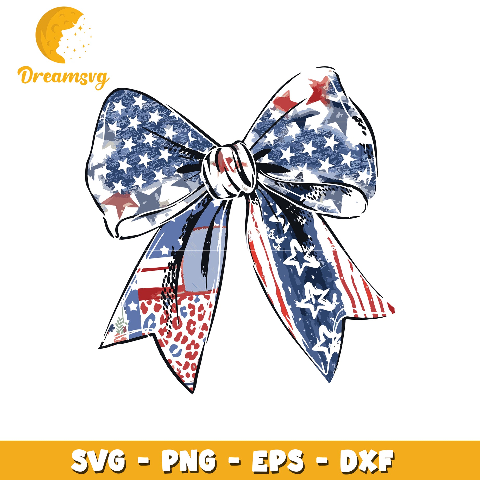 Patriotic Bow SVG Cut File
