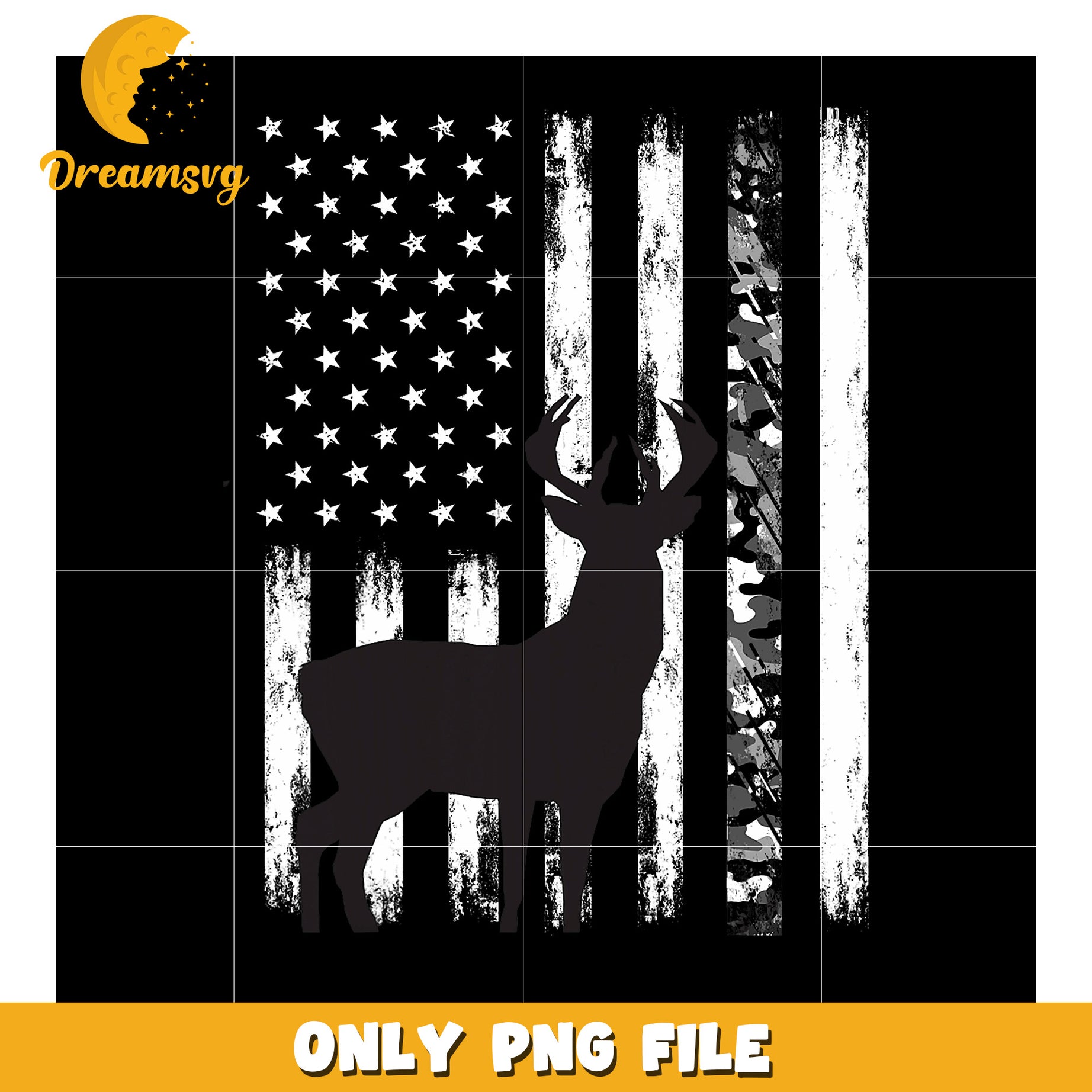 Patriotic Deer Hunting PNG Design