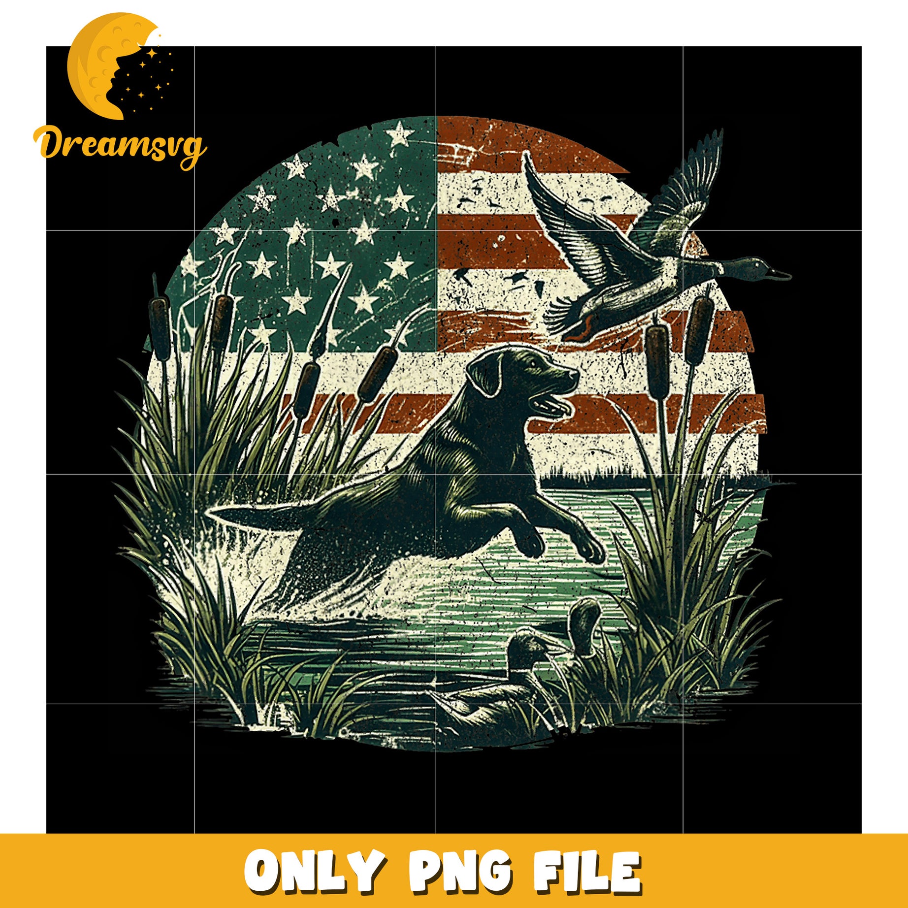 Patriotic Dog Hunting PNG