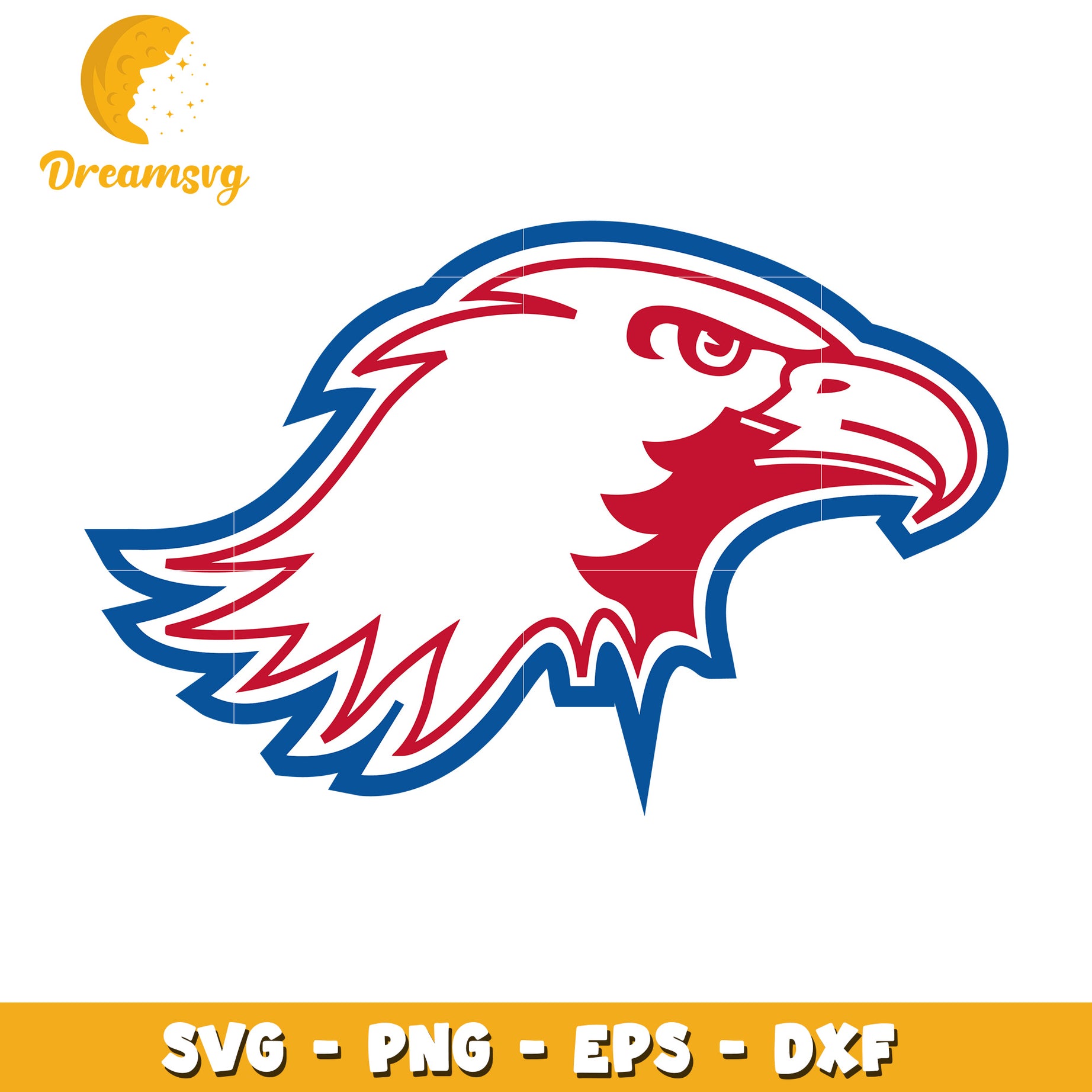 Patriotic Eagle Head SVG Cut File