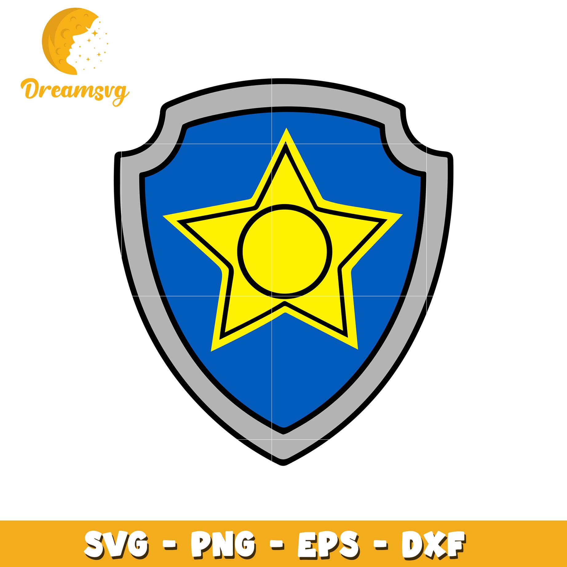 Paw Patrol Badge SVG PNG EPS DXF Cut File