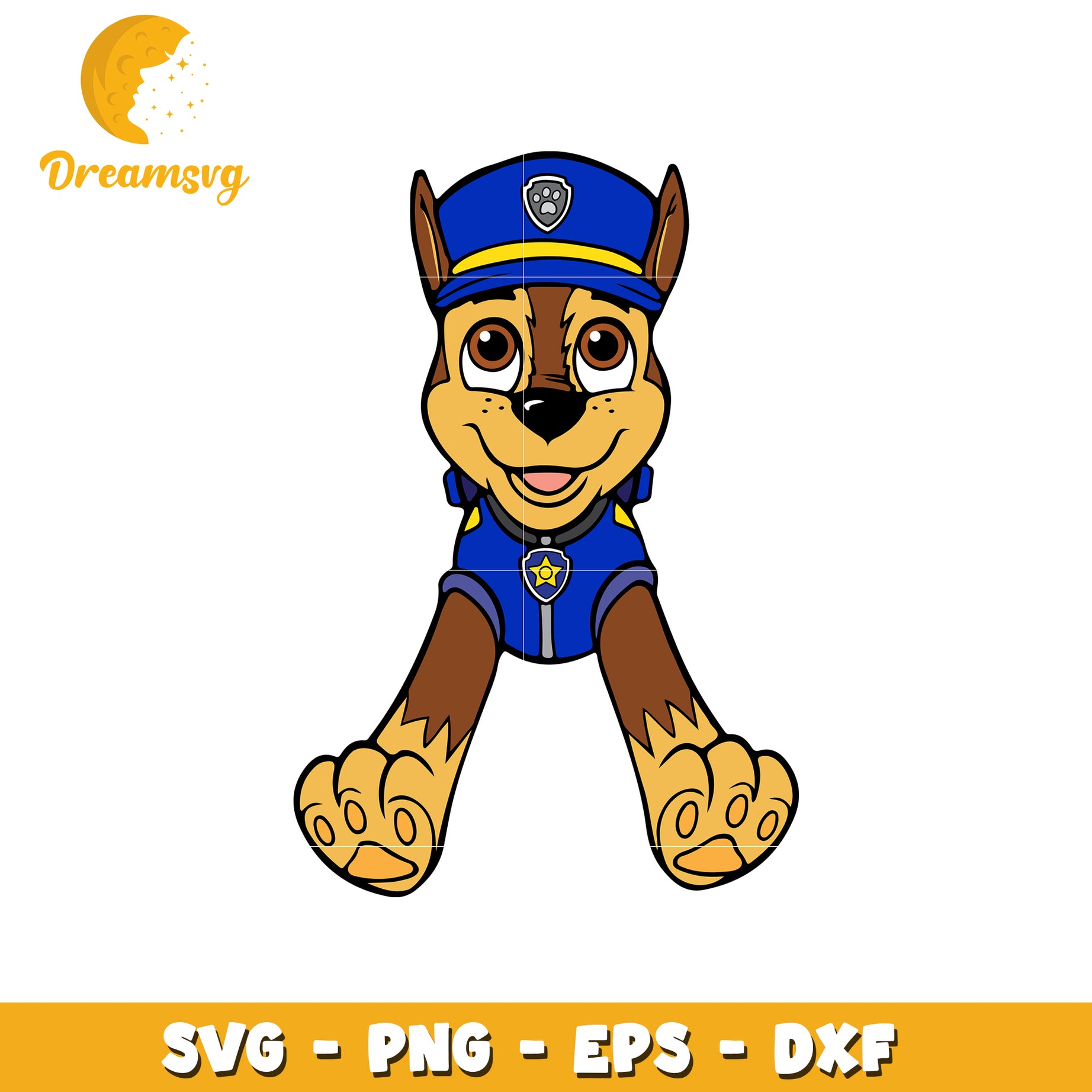 Paw Patrol Chase SVG PNG EPS DXF