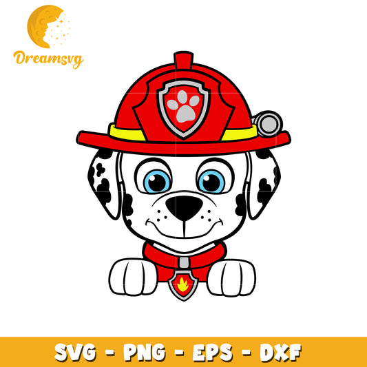 Paw Patrol Firefighter Marshall SVG PNG EPS DXF