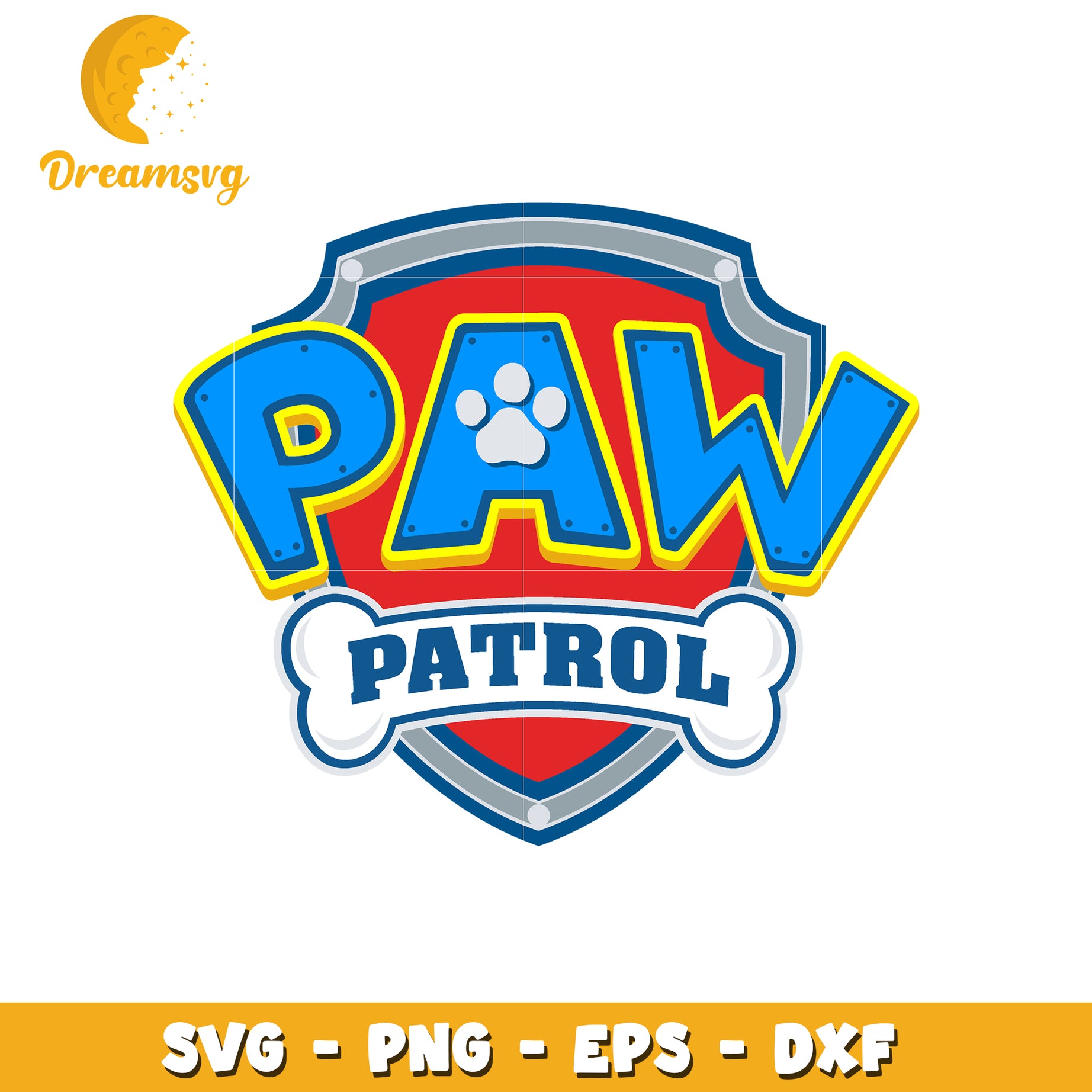 Paw Patrol Logo SVG Clipart for Kids Crafts and Projects