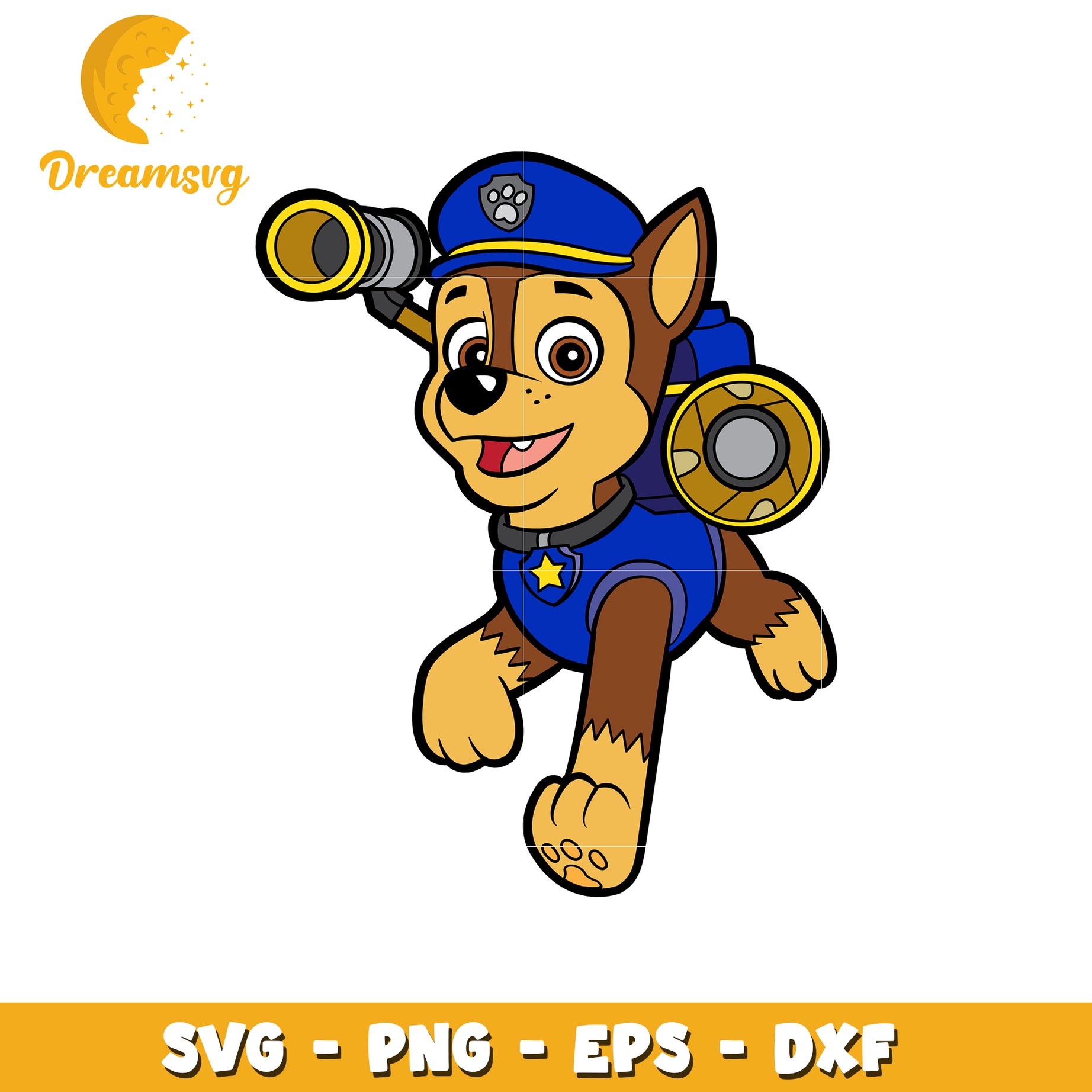 Paw Patrol Police Dog SVG File for Creative Craft Projects