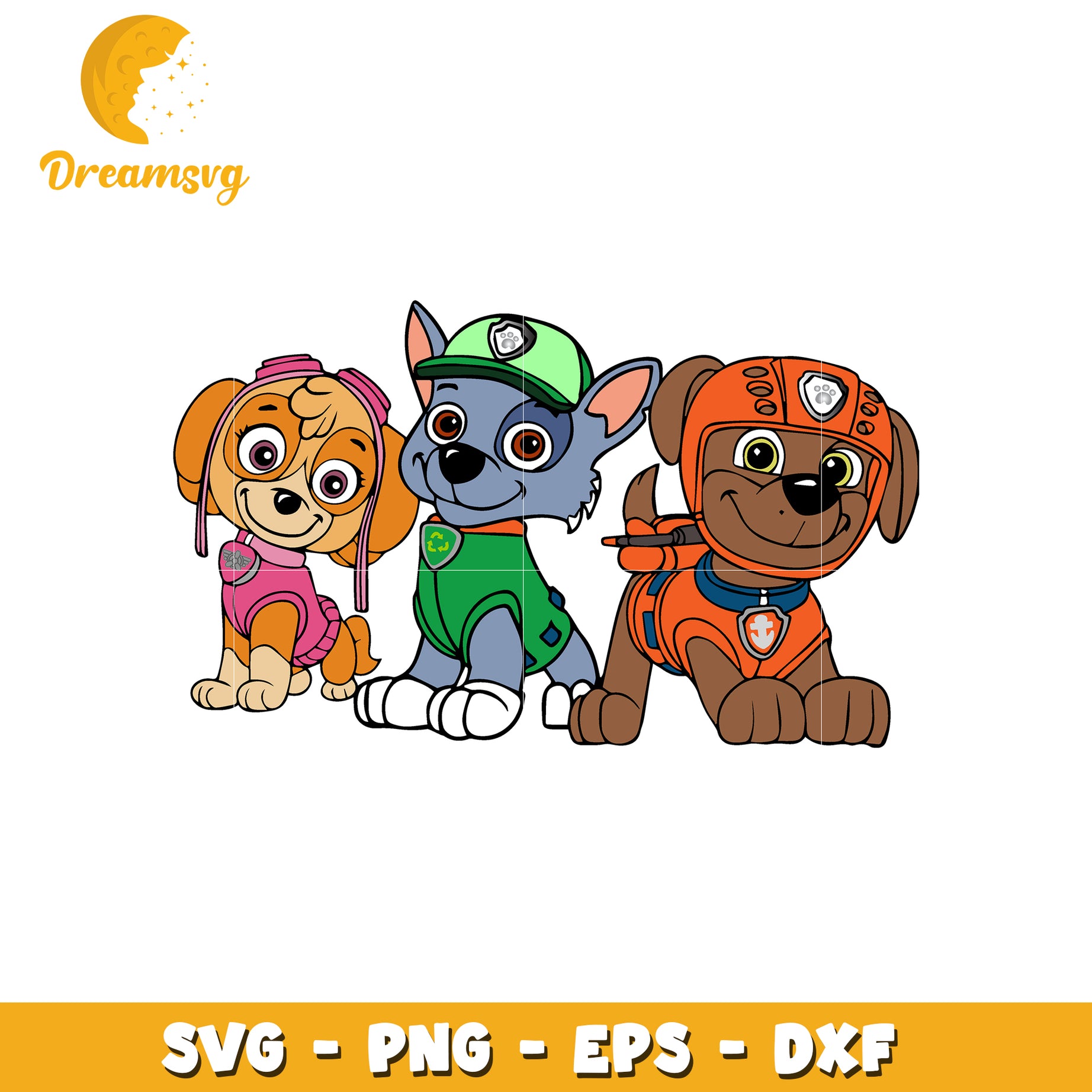 Paw Patrol Pups SVG PNG EPS DXF Files