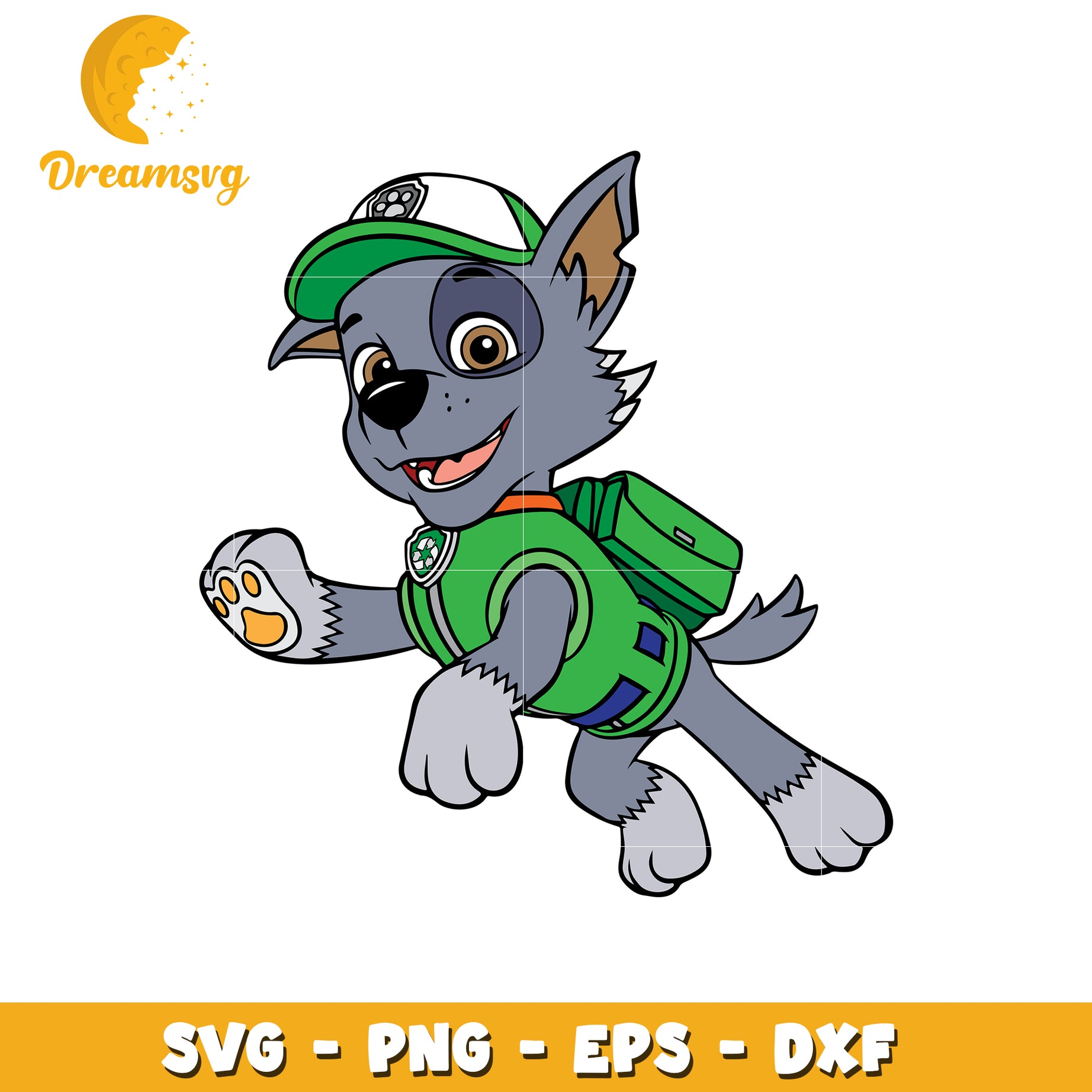 Paw Patrol Rocky SVG PNG EPS DXF Cut File
