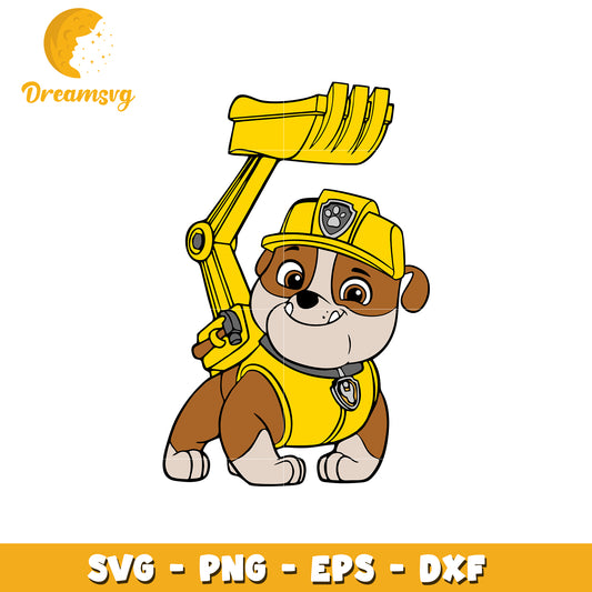 Paw Patrol Rubble Excavator SVG PNG EPS DXF