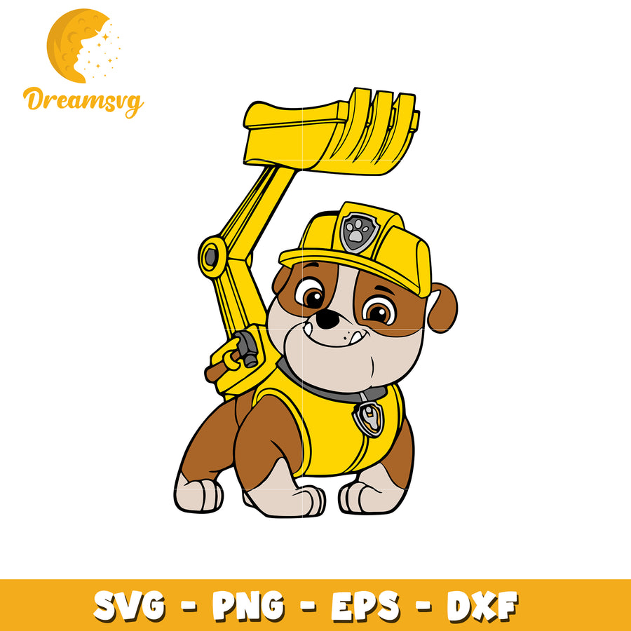 Paw Patrol Rubble Excavator SVG PNG EPS DXF