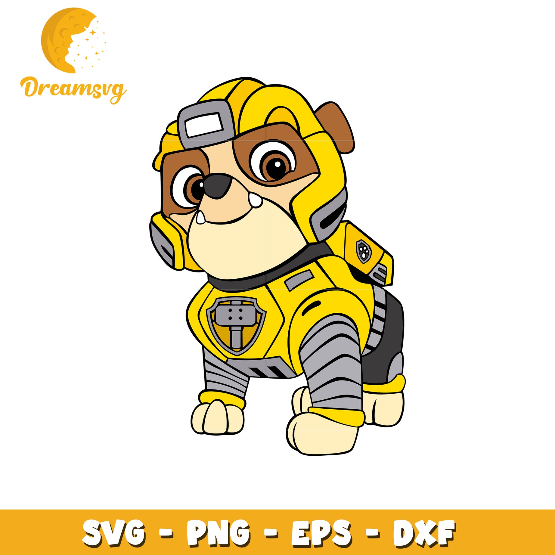 Paw Patrol Rubble SVG Cut File