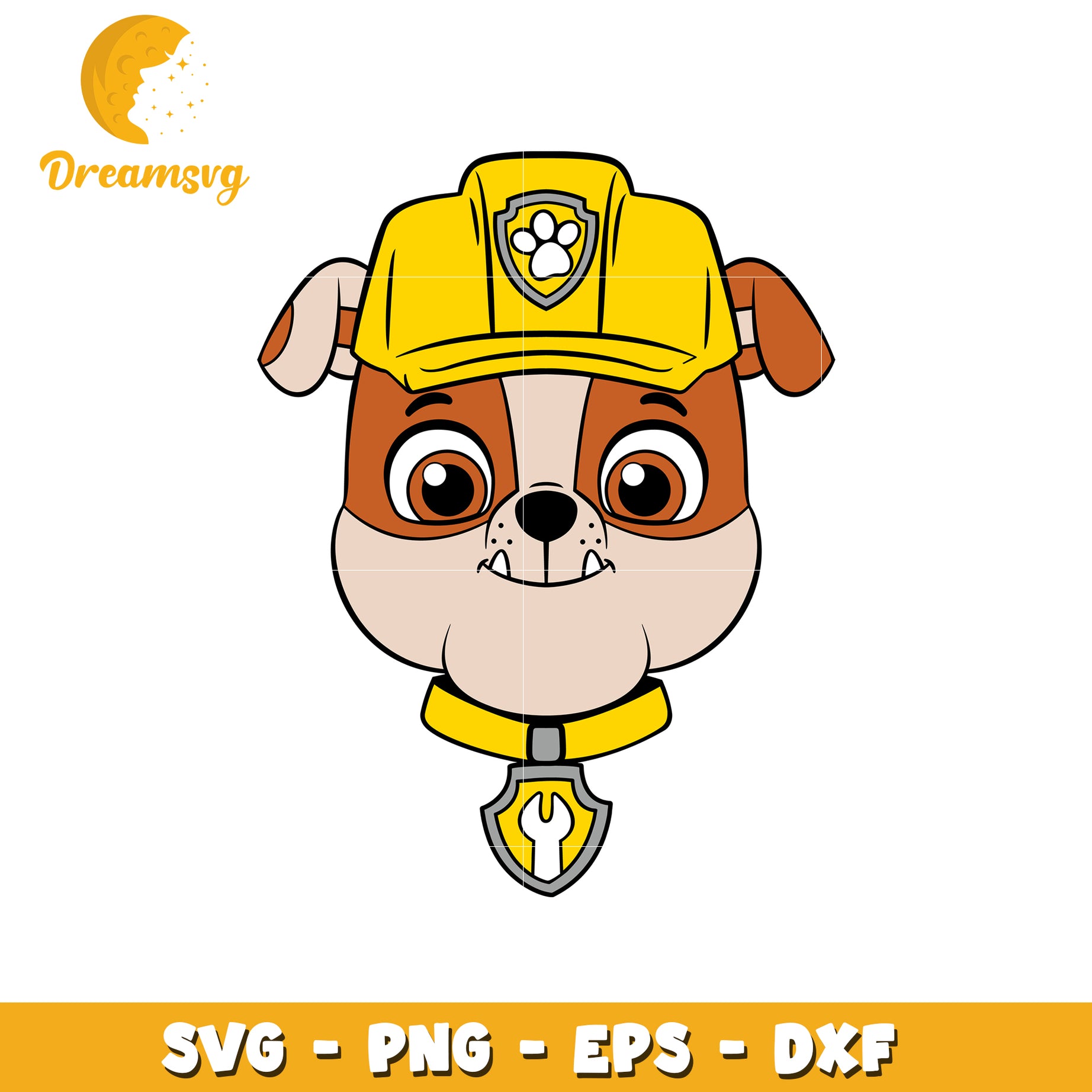 Paw Patrol Rubble SVG PNG EPS DXF Cut Files