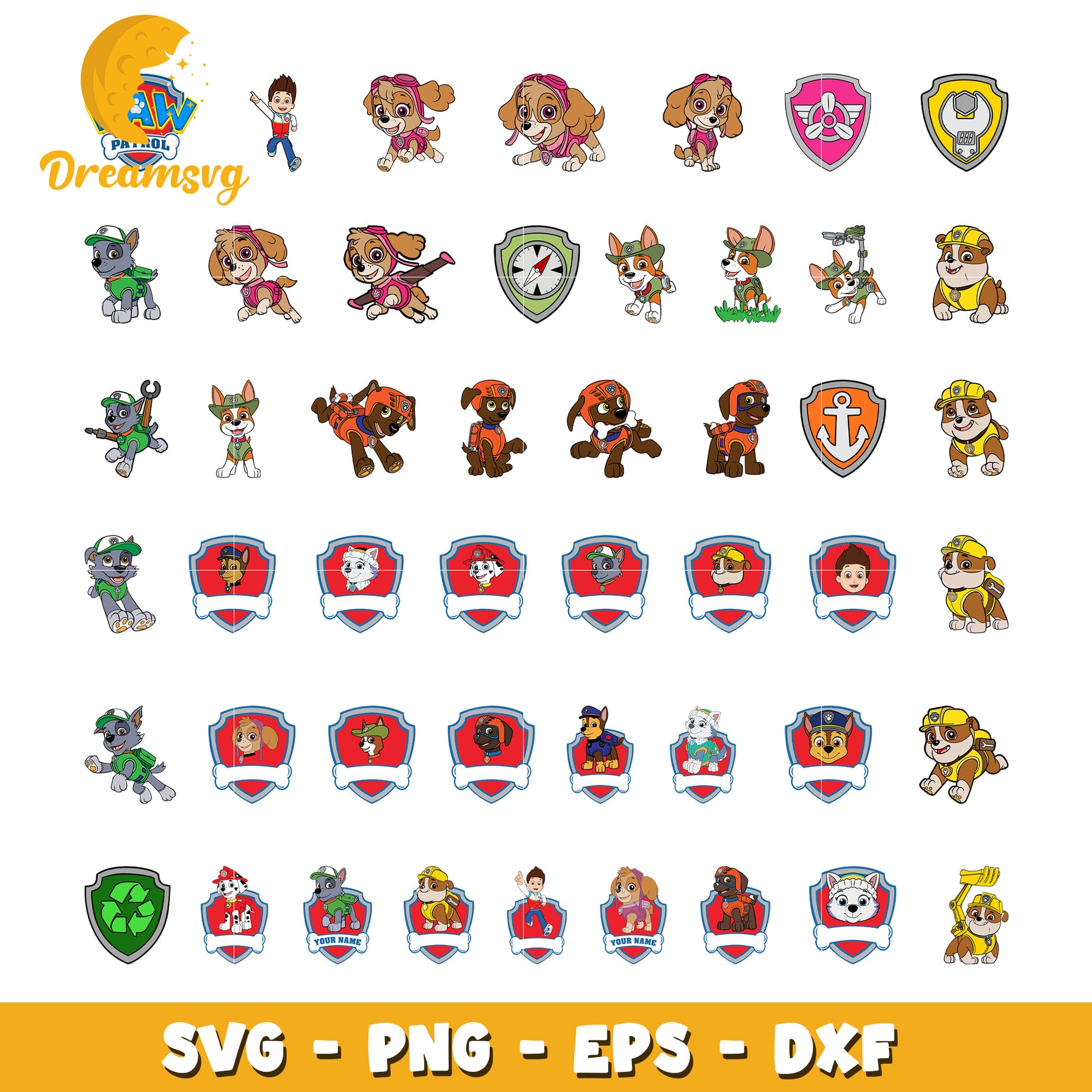 Paw Patrol characters bundle svg, Paw Patrol cartoon svg