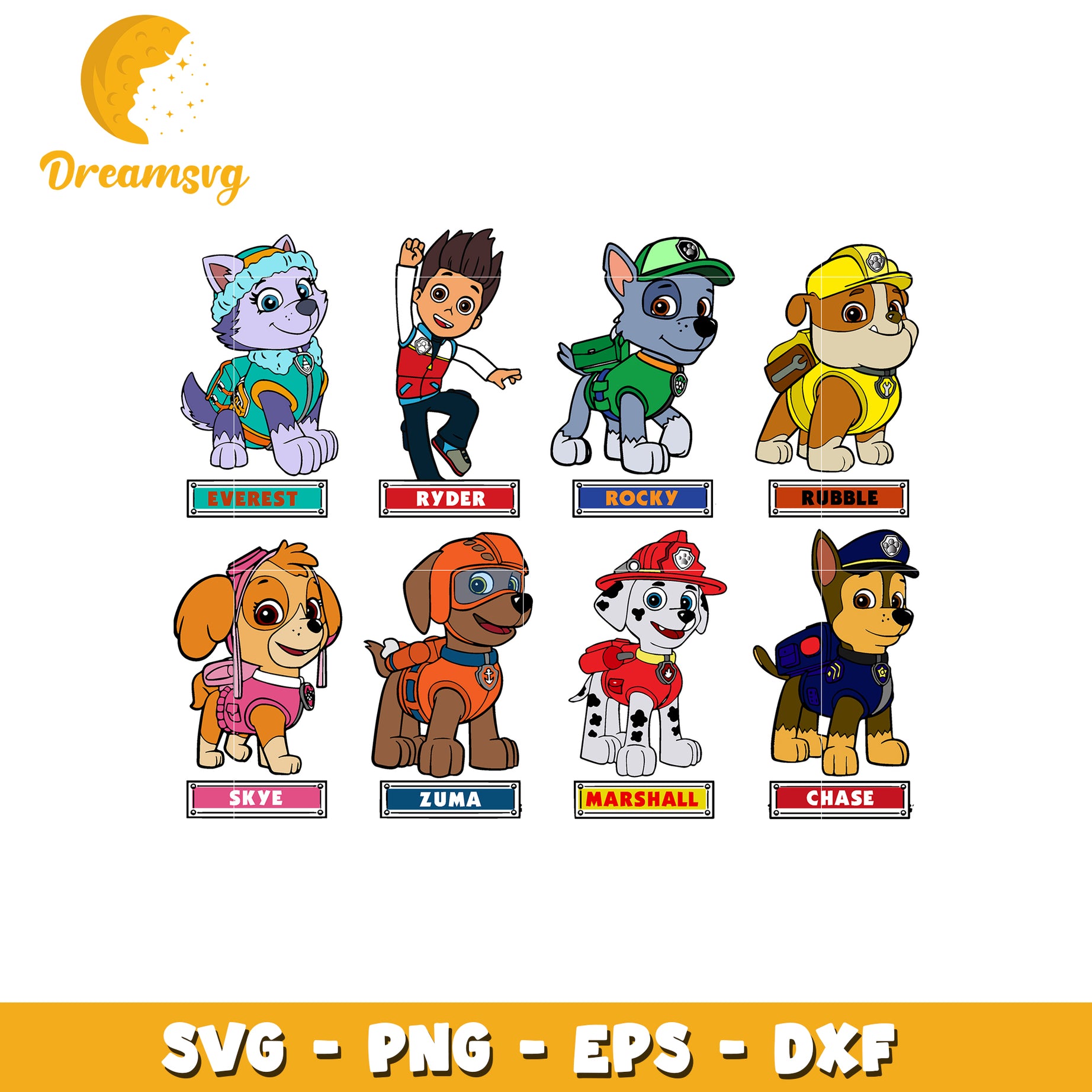 Paw Patrol SVG Bundle PNG EPS DXF