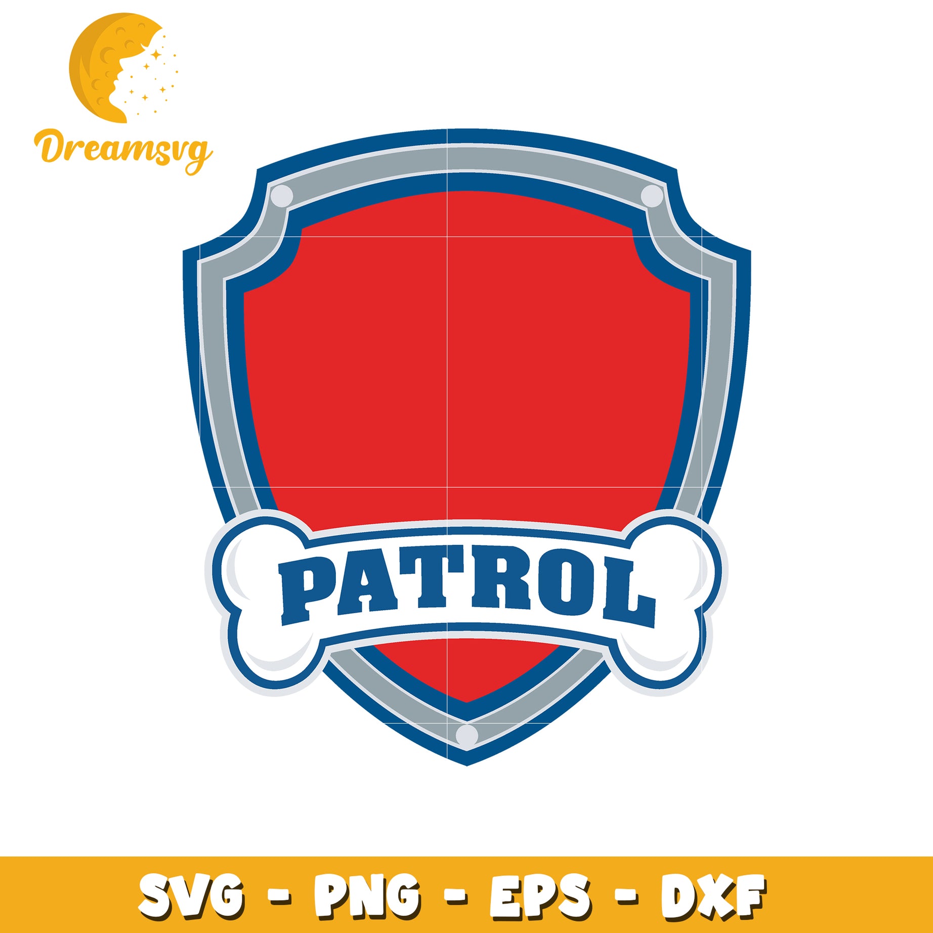 Paw Patrol Shield SVG PNG EPS DXF