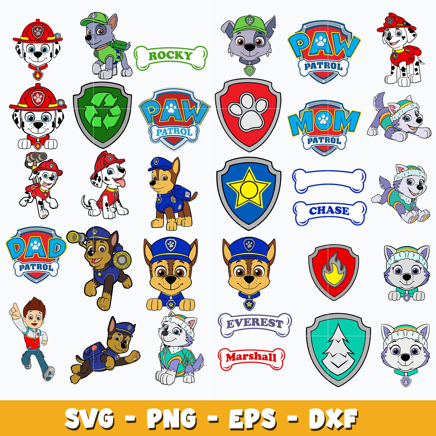 Paw Patrol bundle svg, Paw Patrol svg, Cartoon svg, Digital download ...
