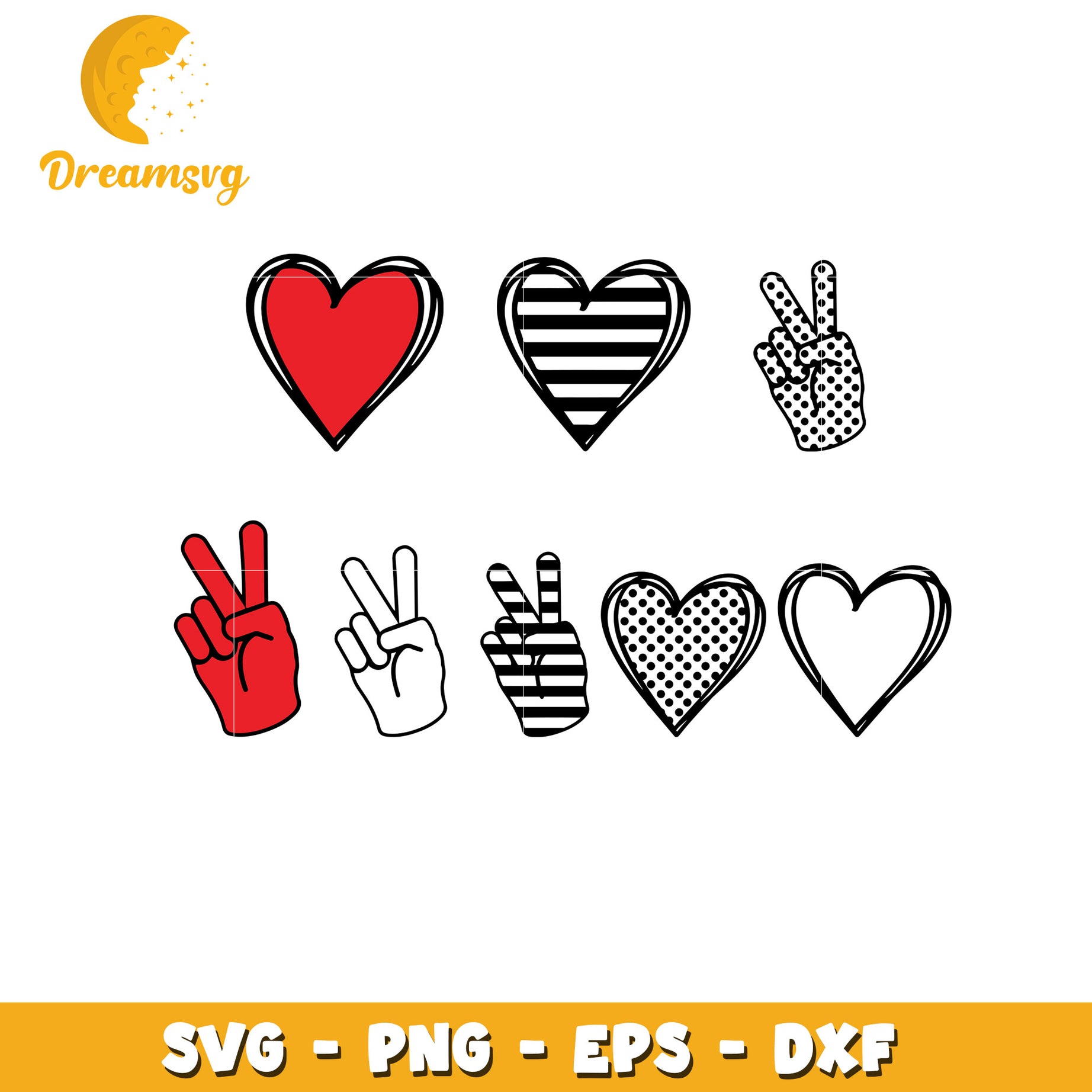 Peace Love bundle svg, Wizard of Oz Clipart svg, heart shape svg