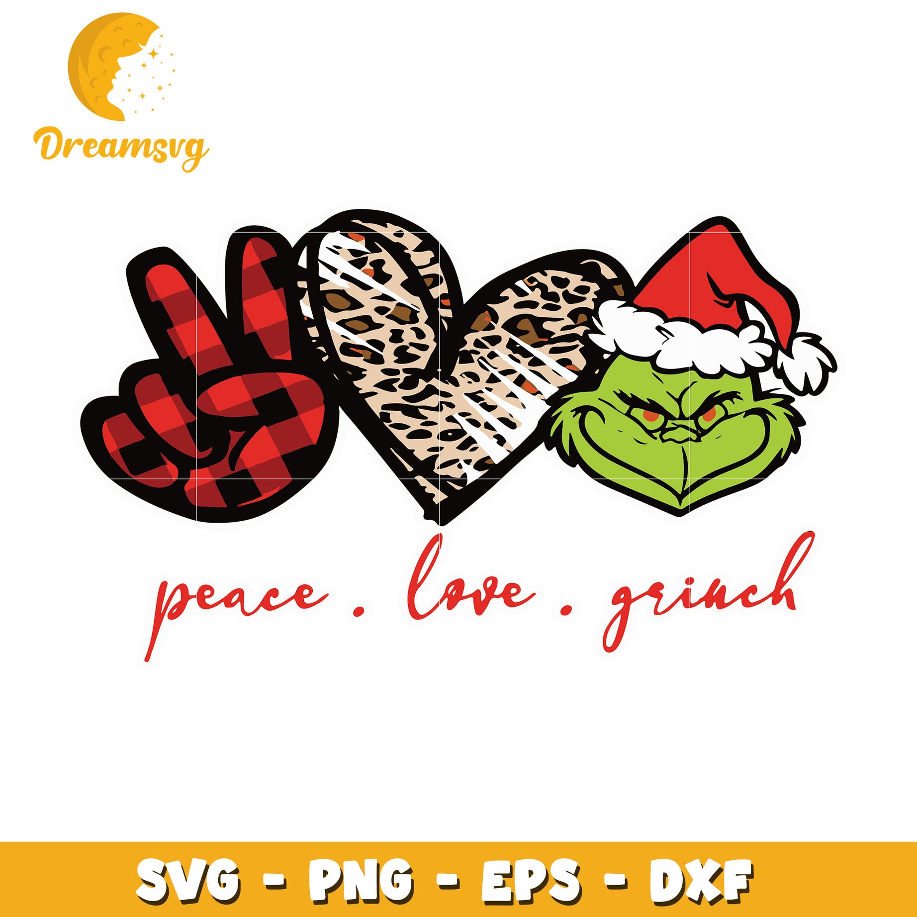 Peace love Grinch leopard heart svg, merry christmas svg, christmas svg