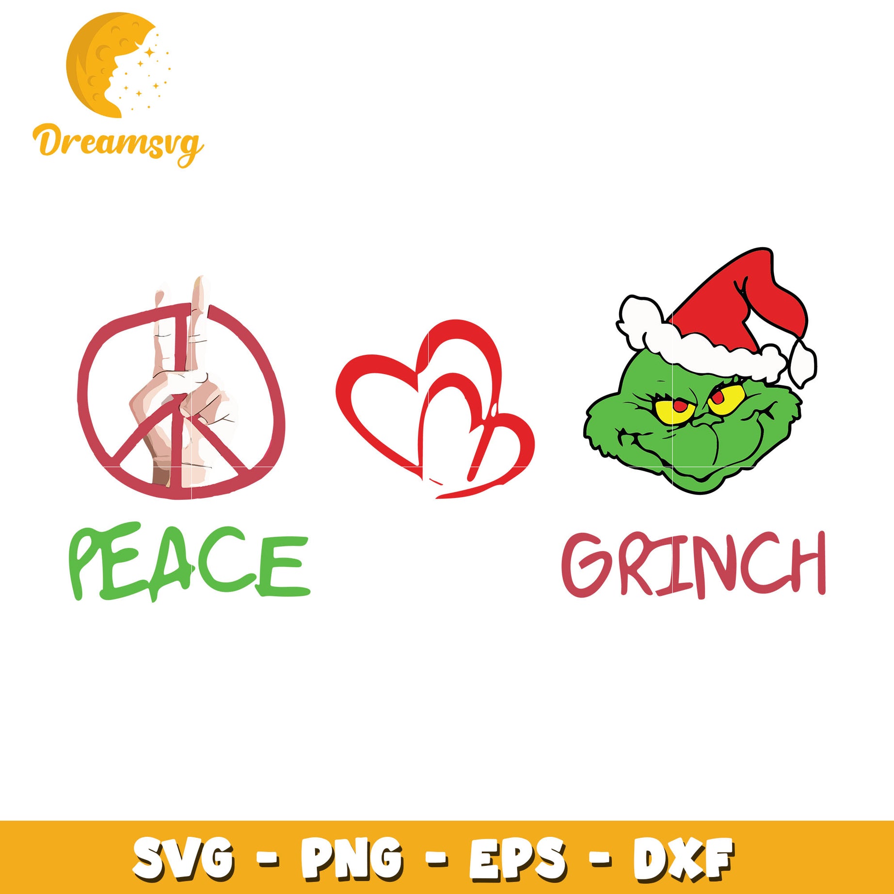 Peace love Grinch svg, merry christmas svg, christmas svg