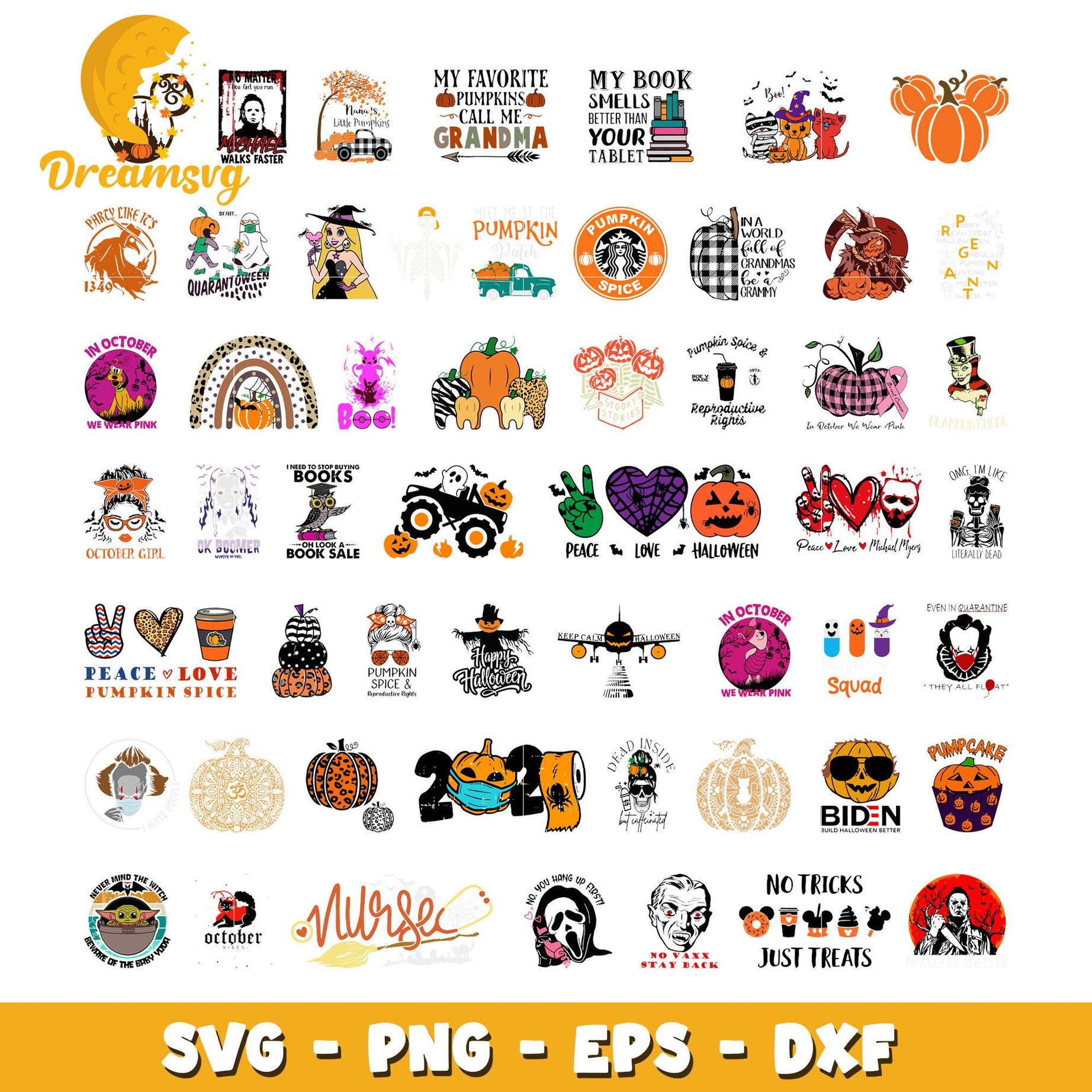 Peace love halloween bundle svg, peace love pumpkin spice svg