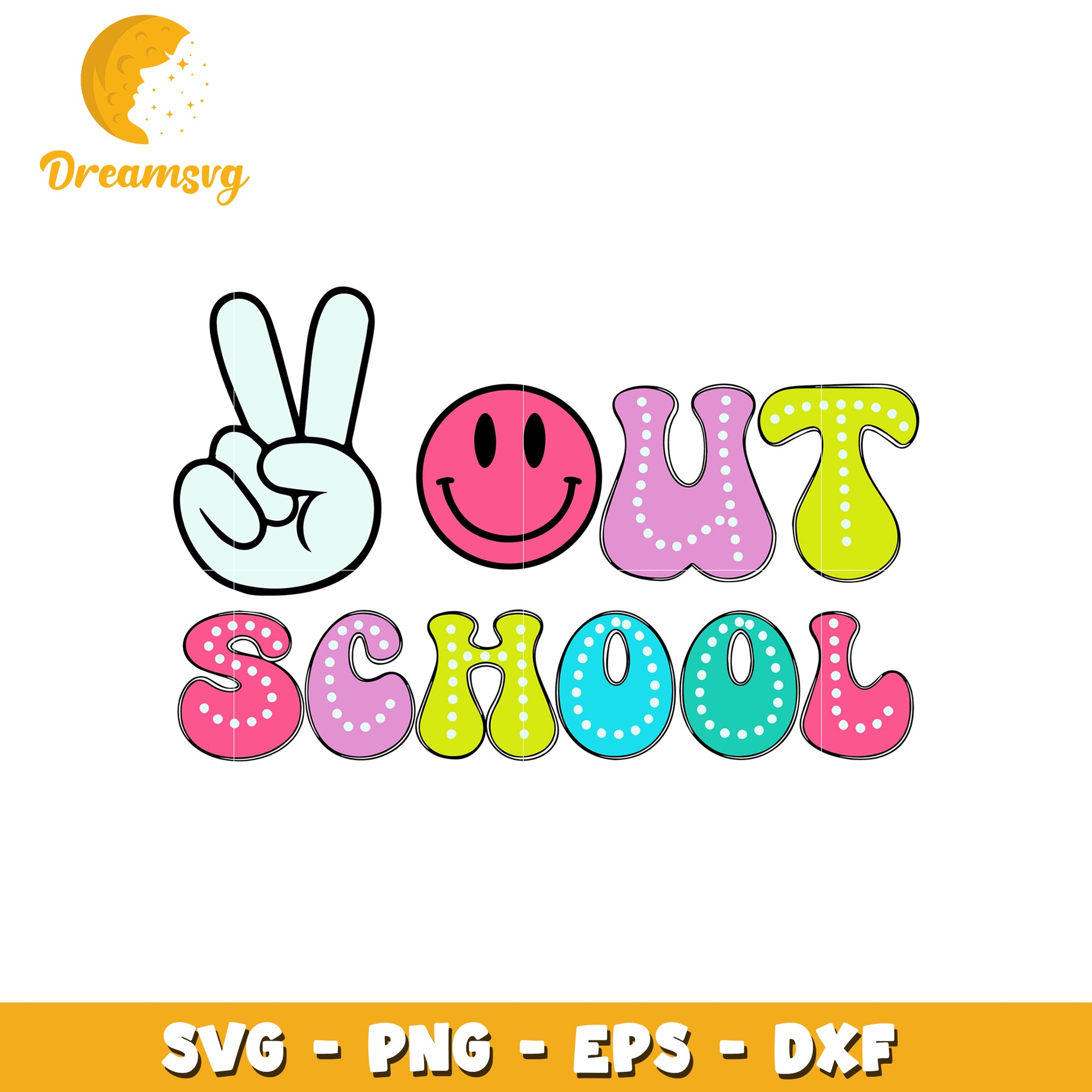 Peace out school smiley emoji svg, smile emoji svg, school svg