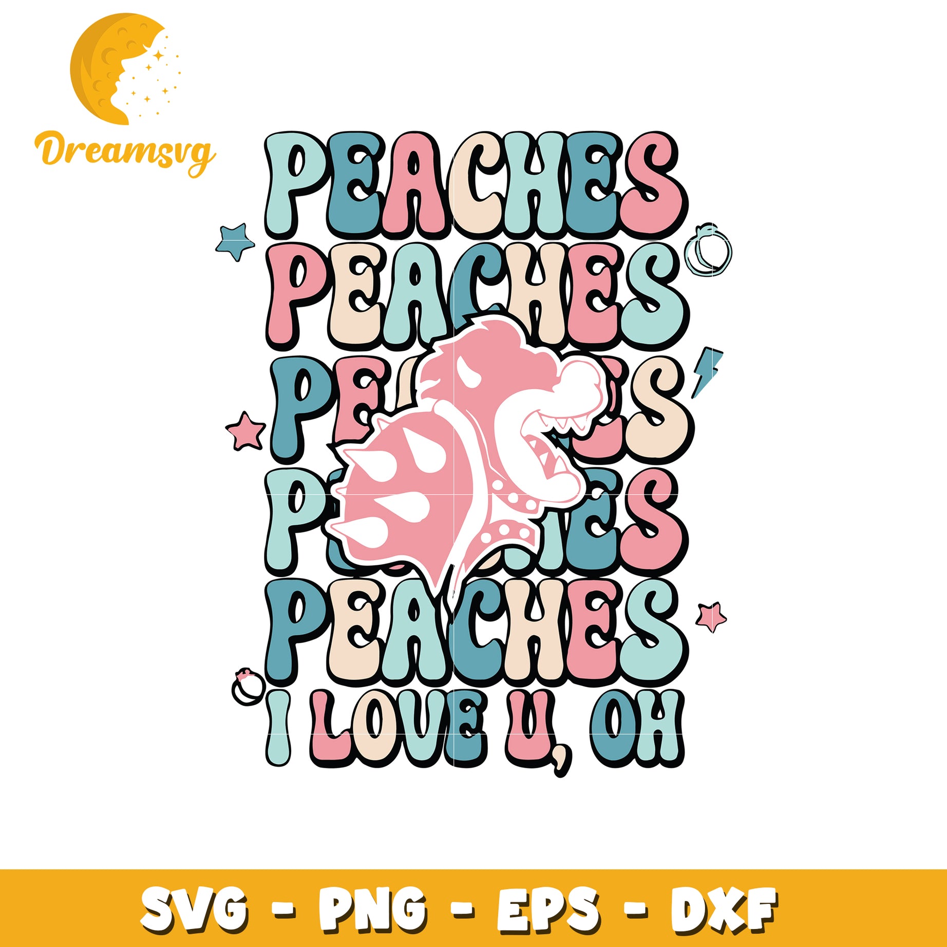 Peaches SVG Cut File Design