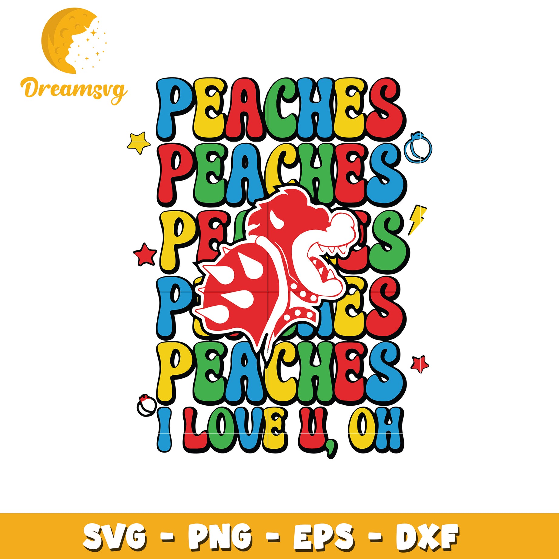 Peaches SVG PNG EPS DXF Files Cute Design