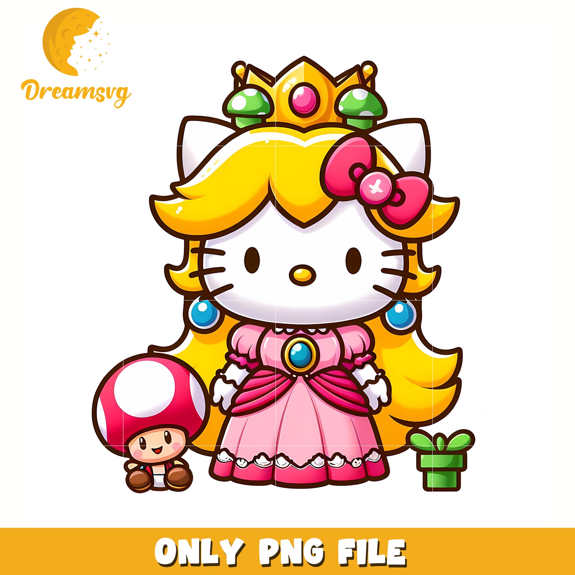 Peach princess kitty png, hello kitty cartoon png, hello kitty character png