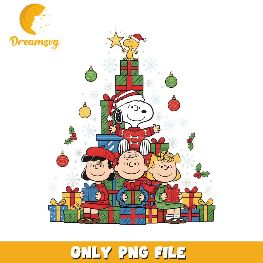 Peanuts Christmas Tree png, christmas png, cartoon png