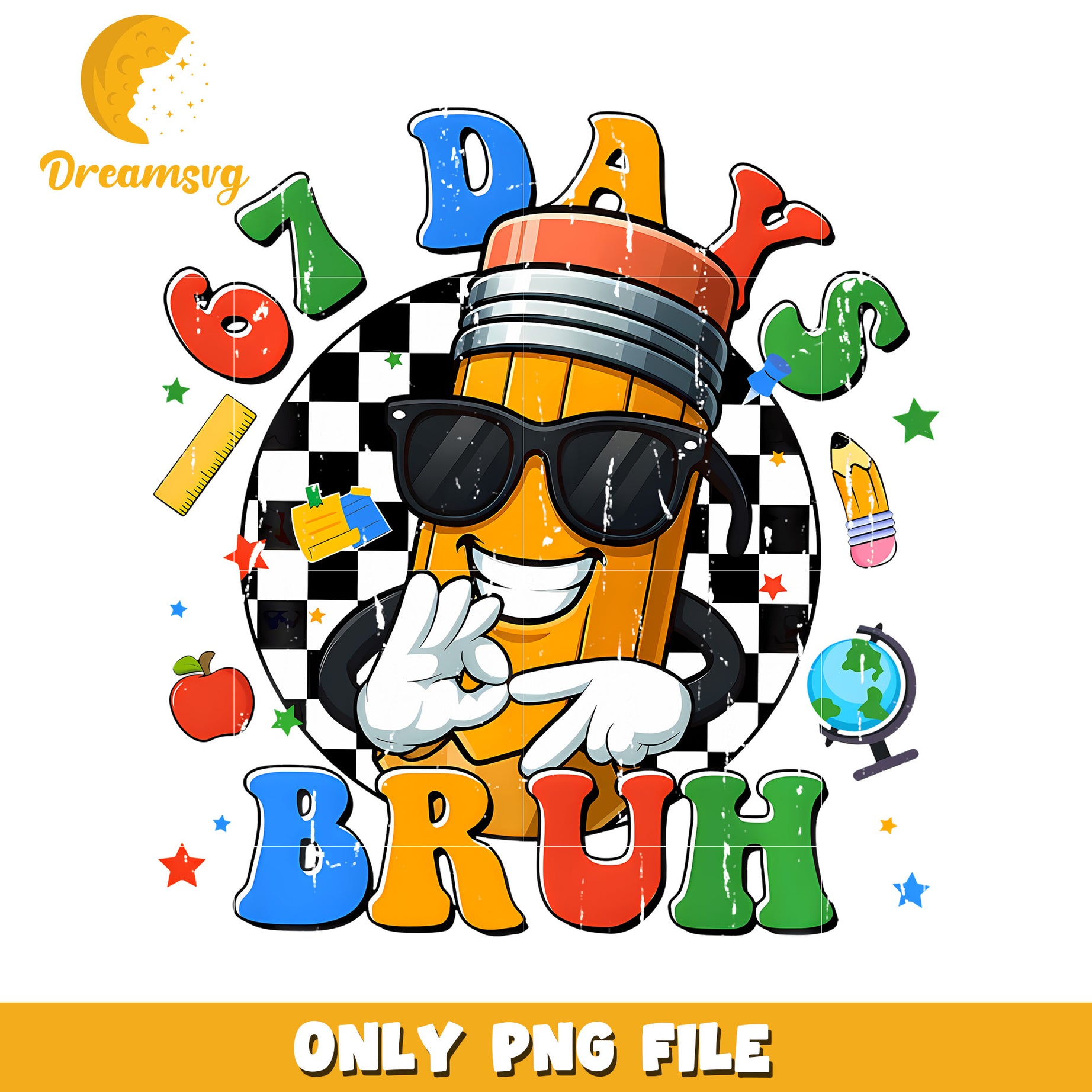 Pencil 67 days of school png, silly internet joke png, png