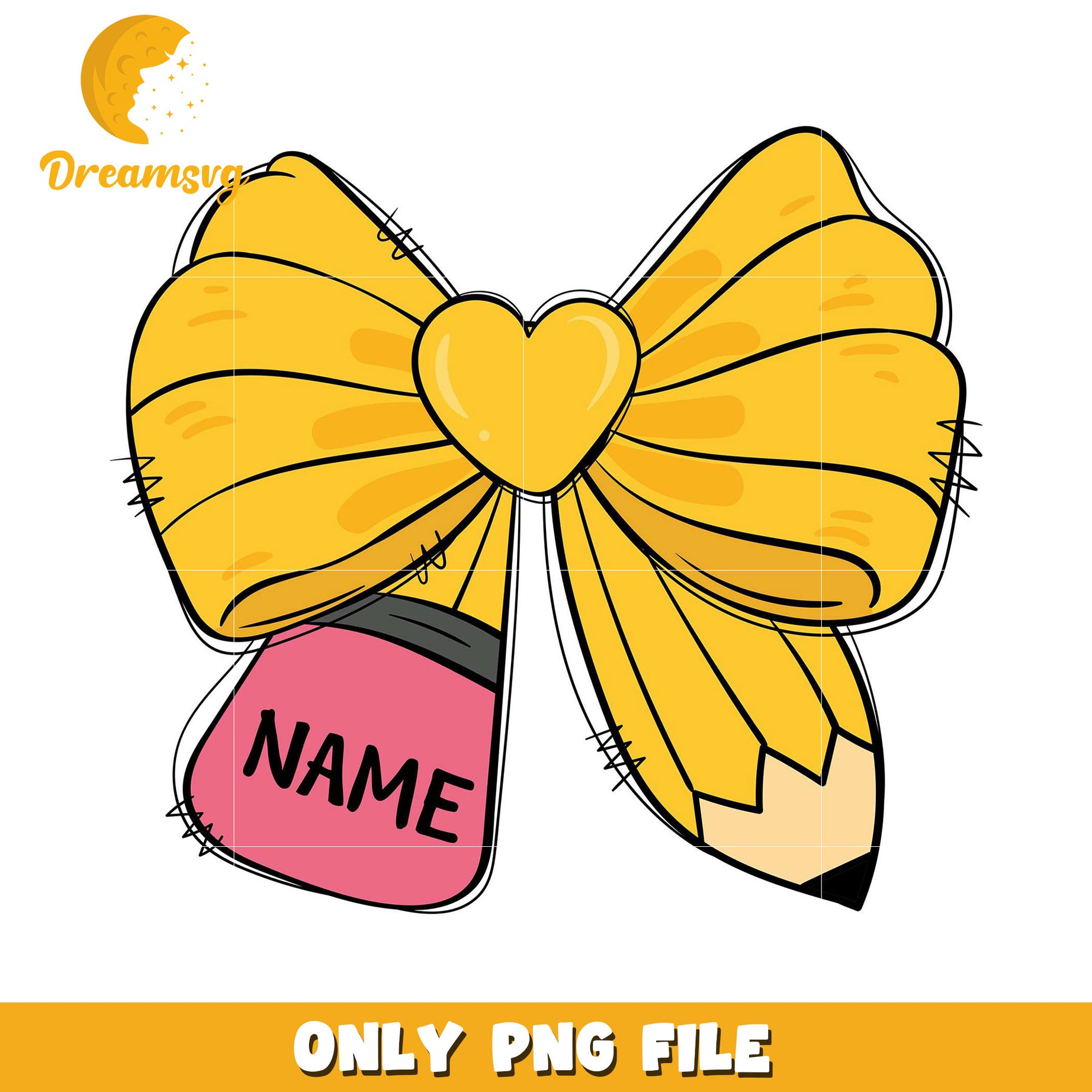 Pencil Bow PNG Clipart