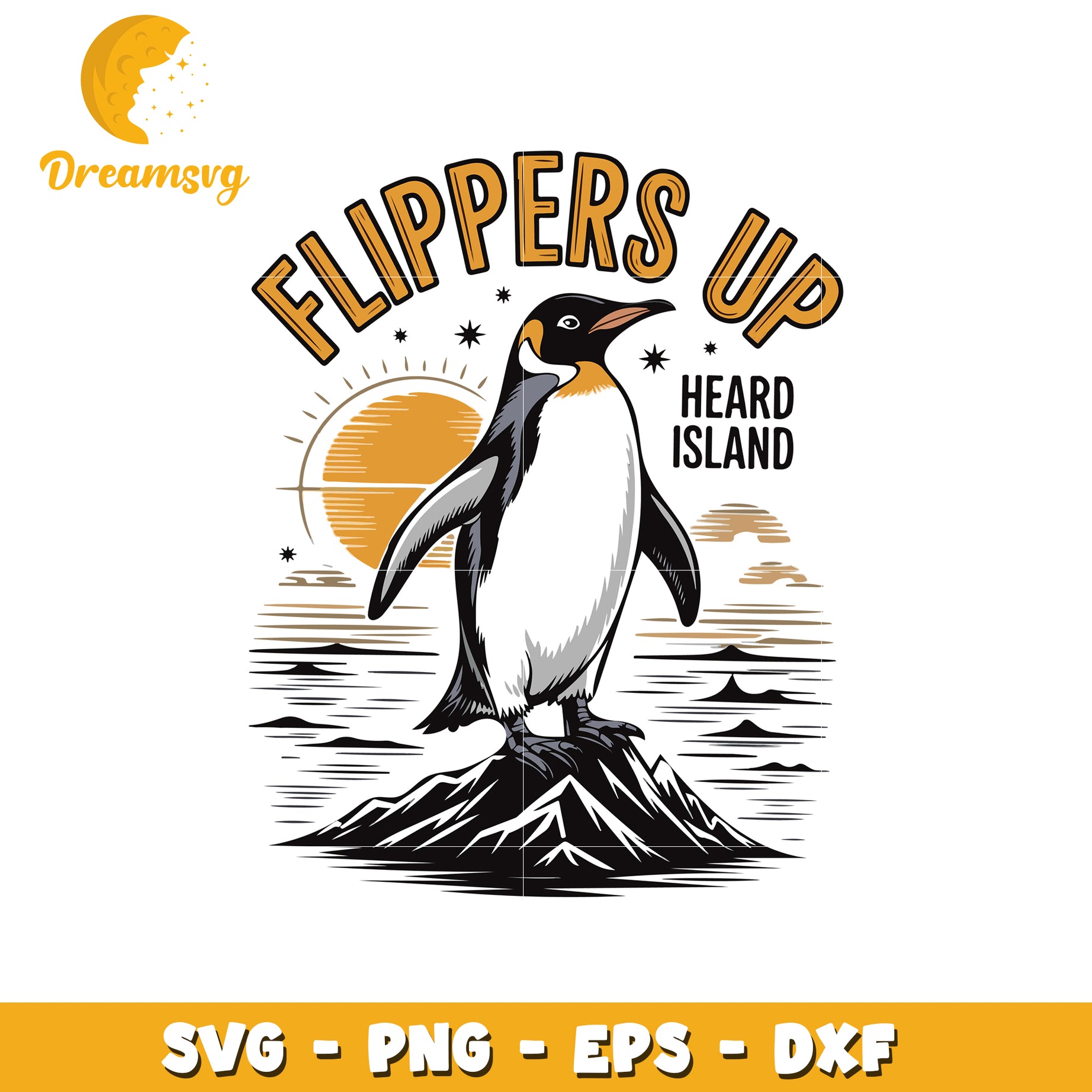 Penguin Heard Island SVG Cut File