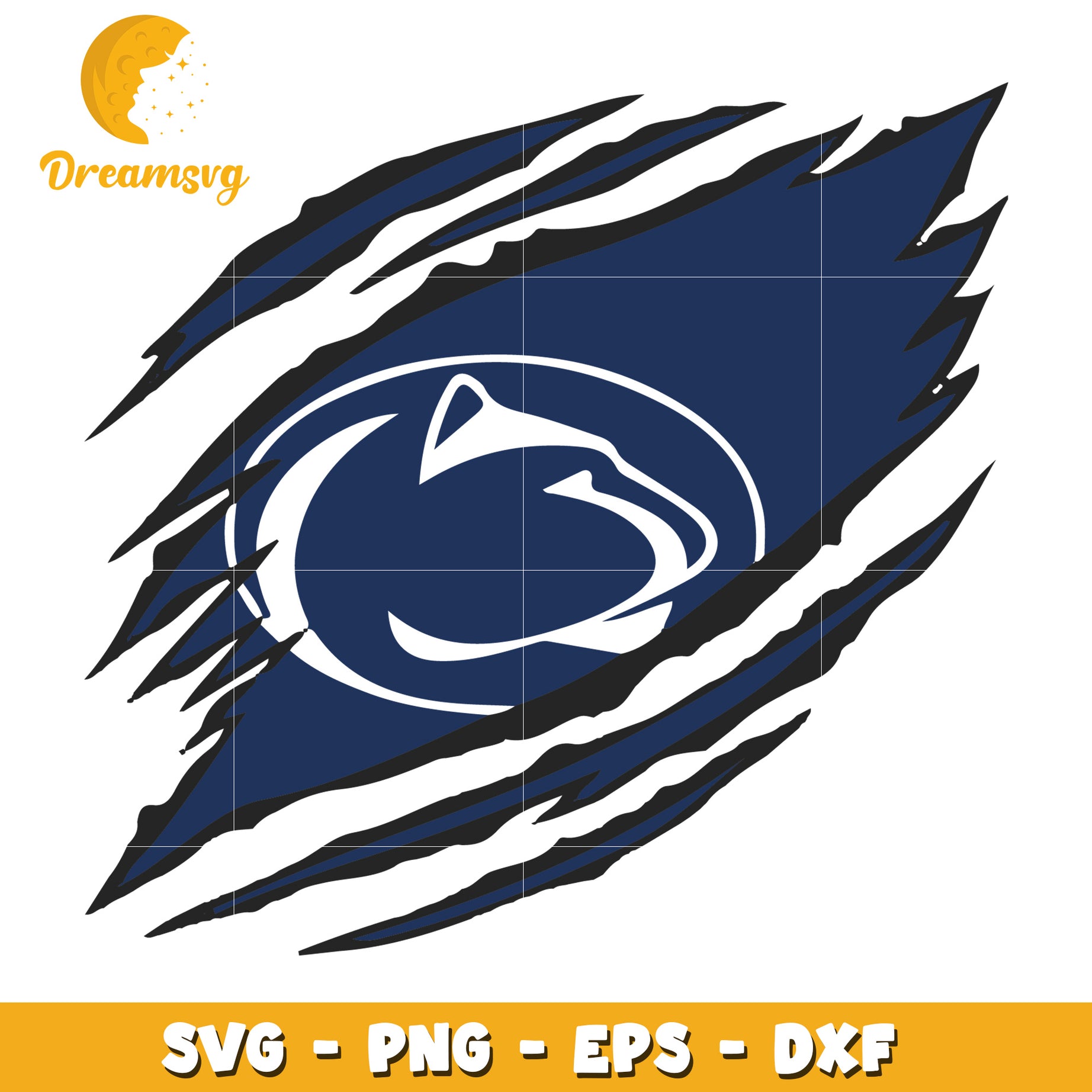 Penn State Logo Torn Effect SVG Design for Crafting Projects