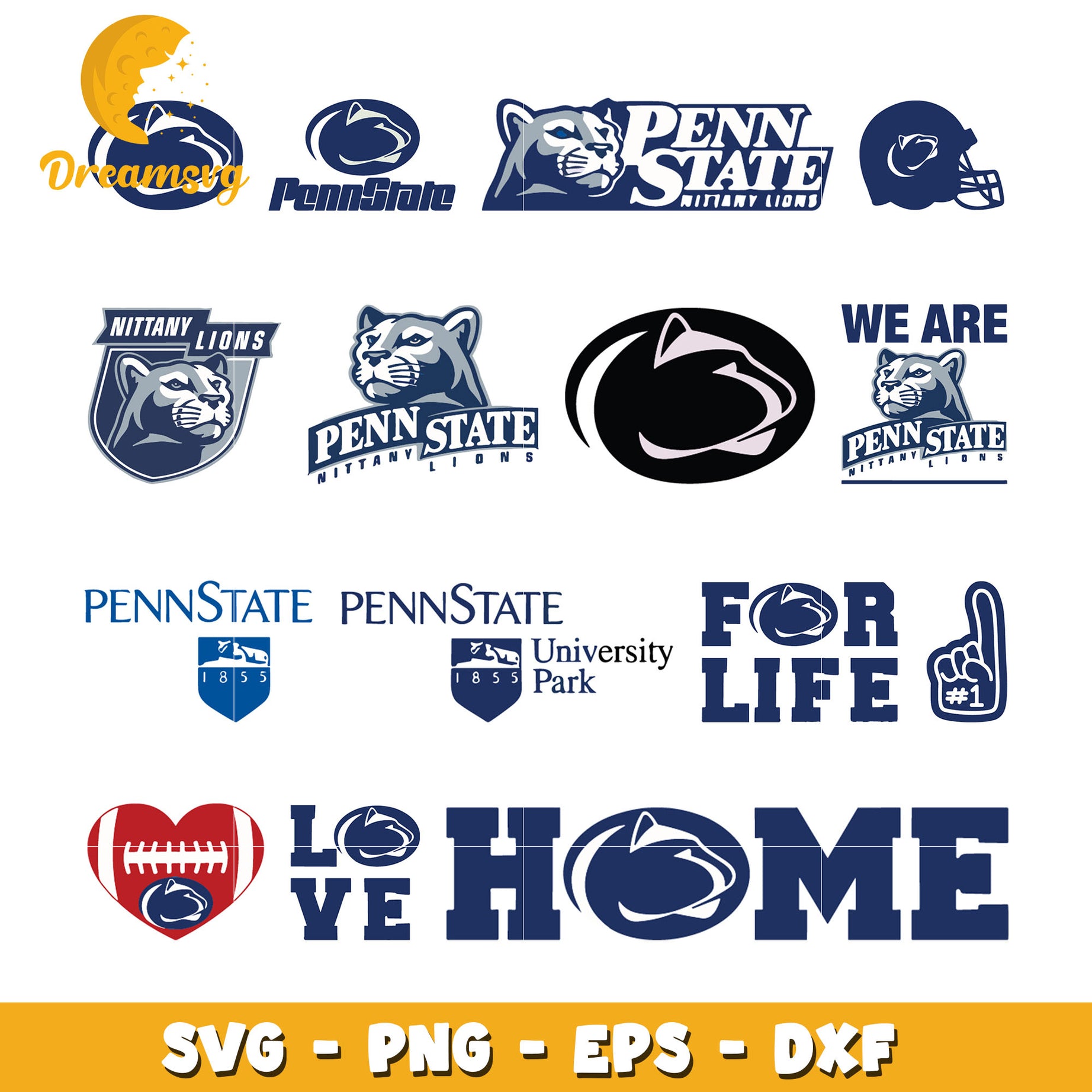 Penn state nittany lions bundle svg, penn state nittany lion football​ svg