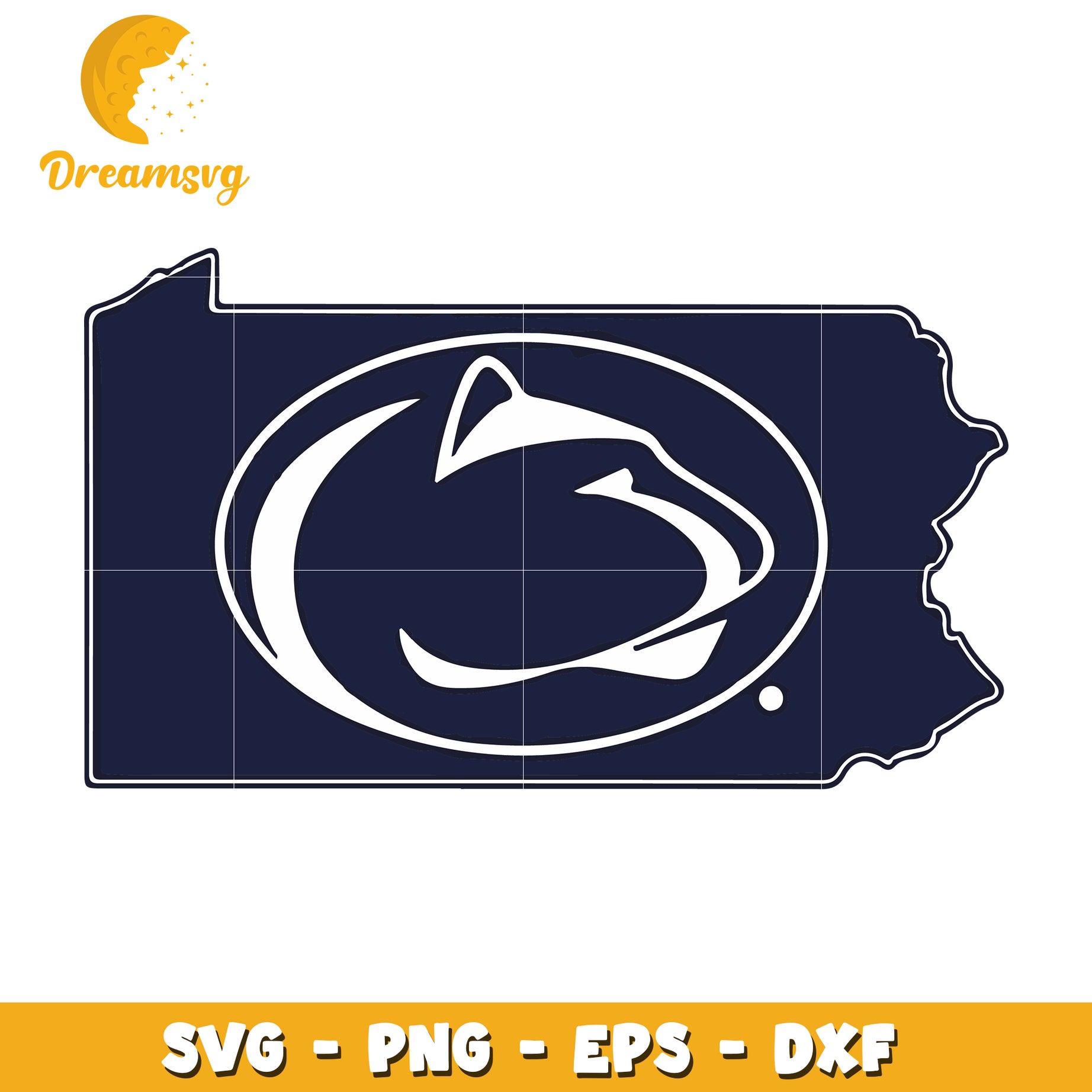 Penn State SVG Map Design for Cut Files and Digital Crafts