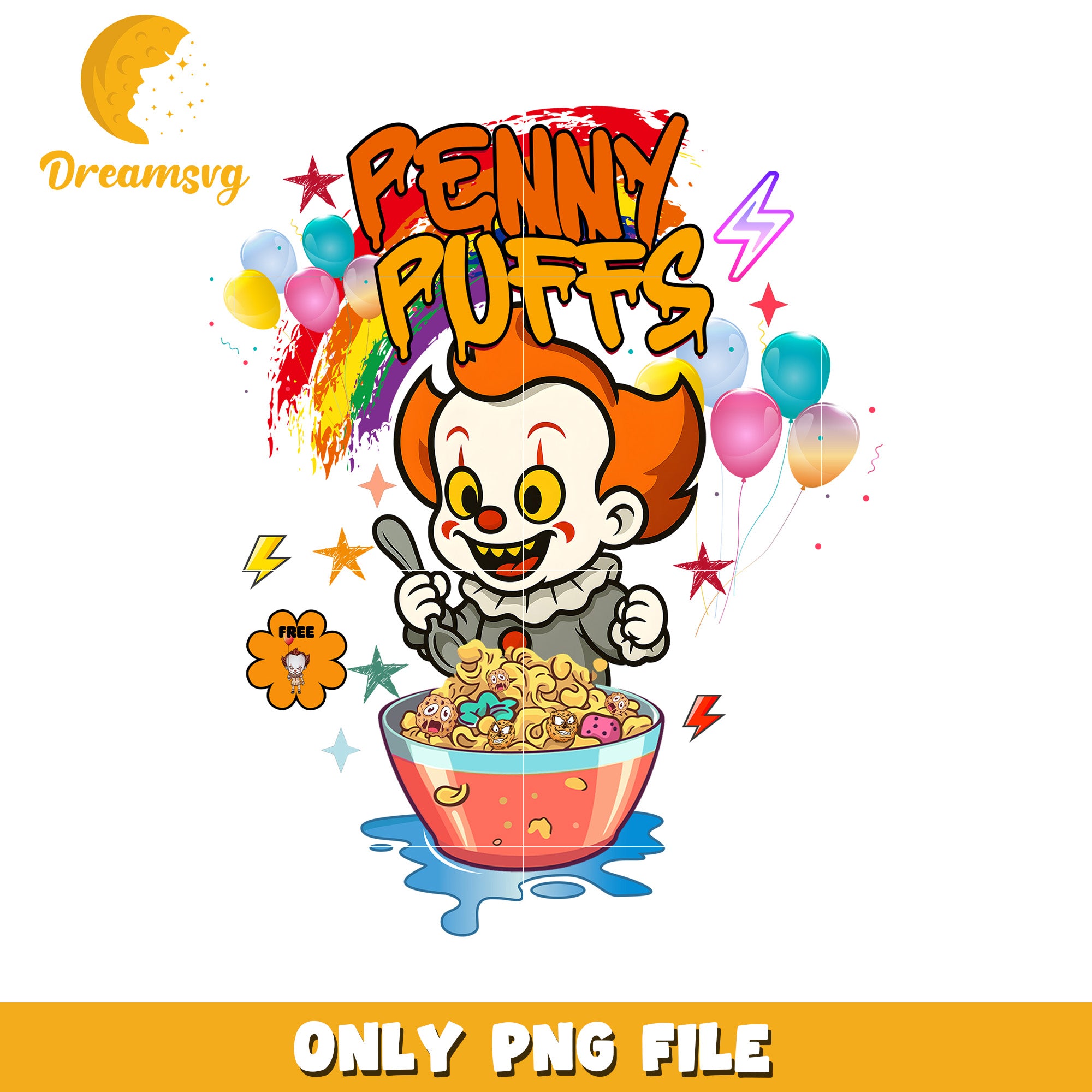 Penny puffs design png, trick or treat  png, halloween pumpkin png