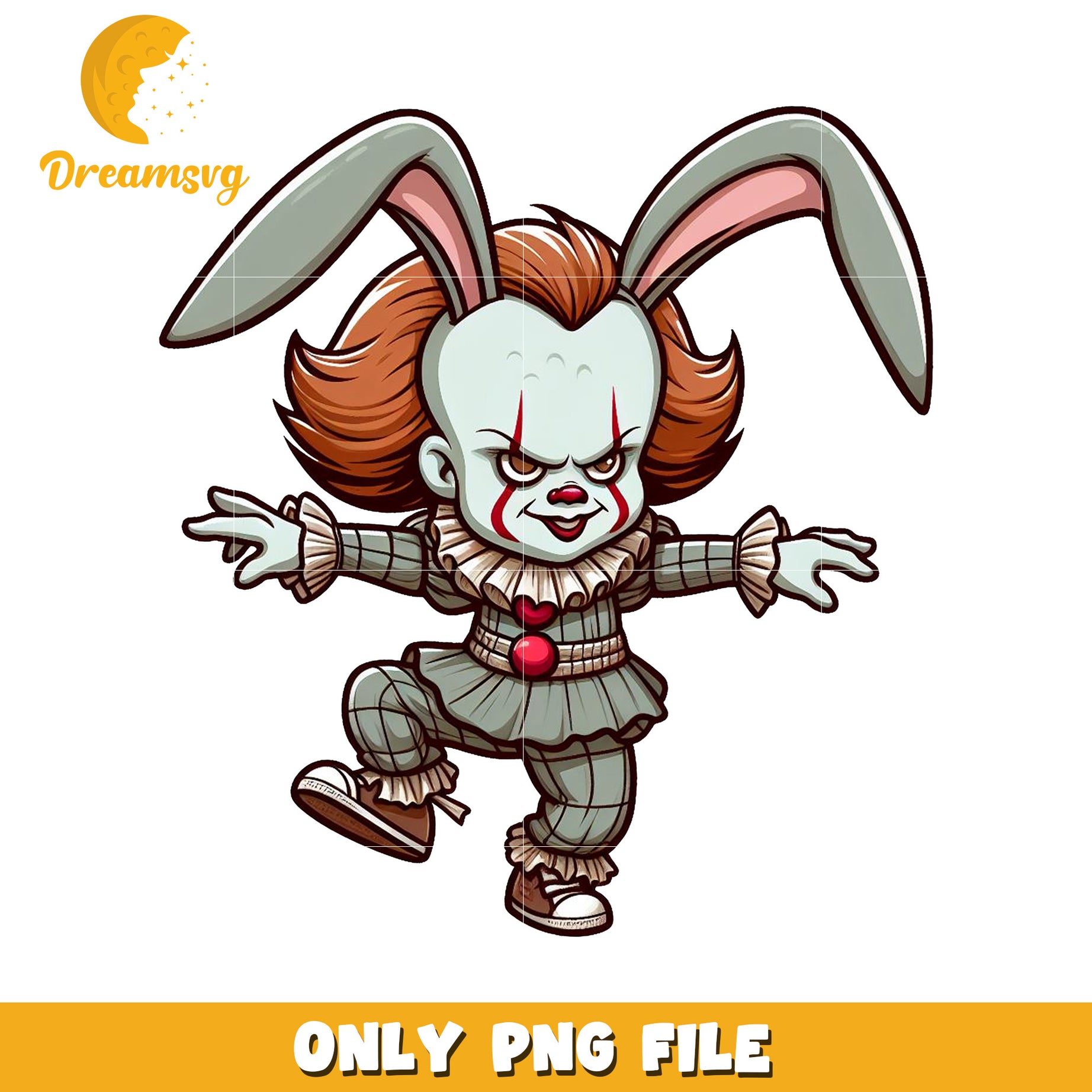 Pennywise Bunny PNG Cartoon