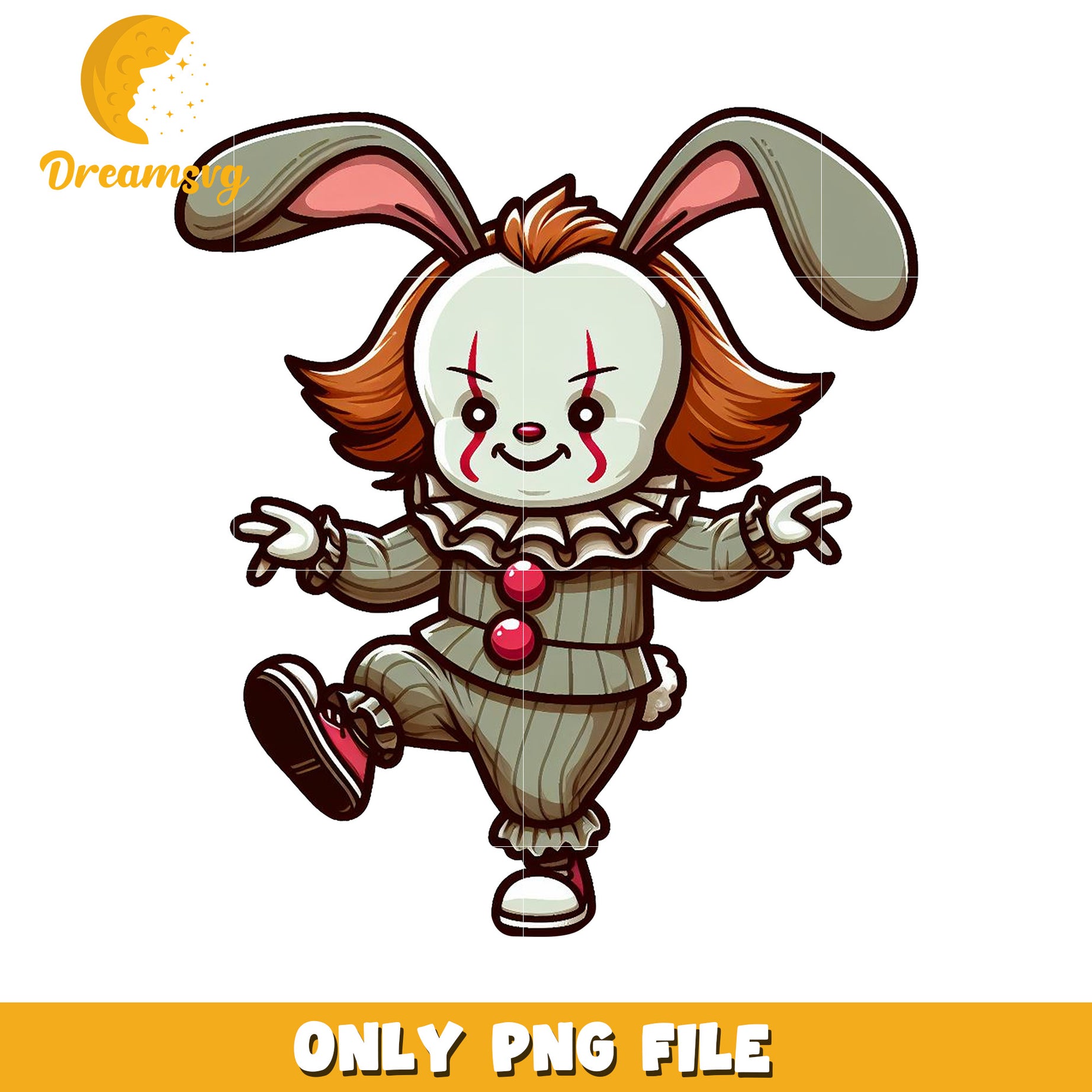 Pennywise Bunny PNG Cute Cartoon