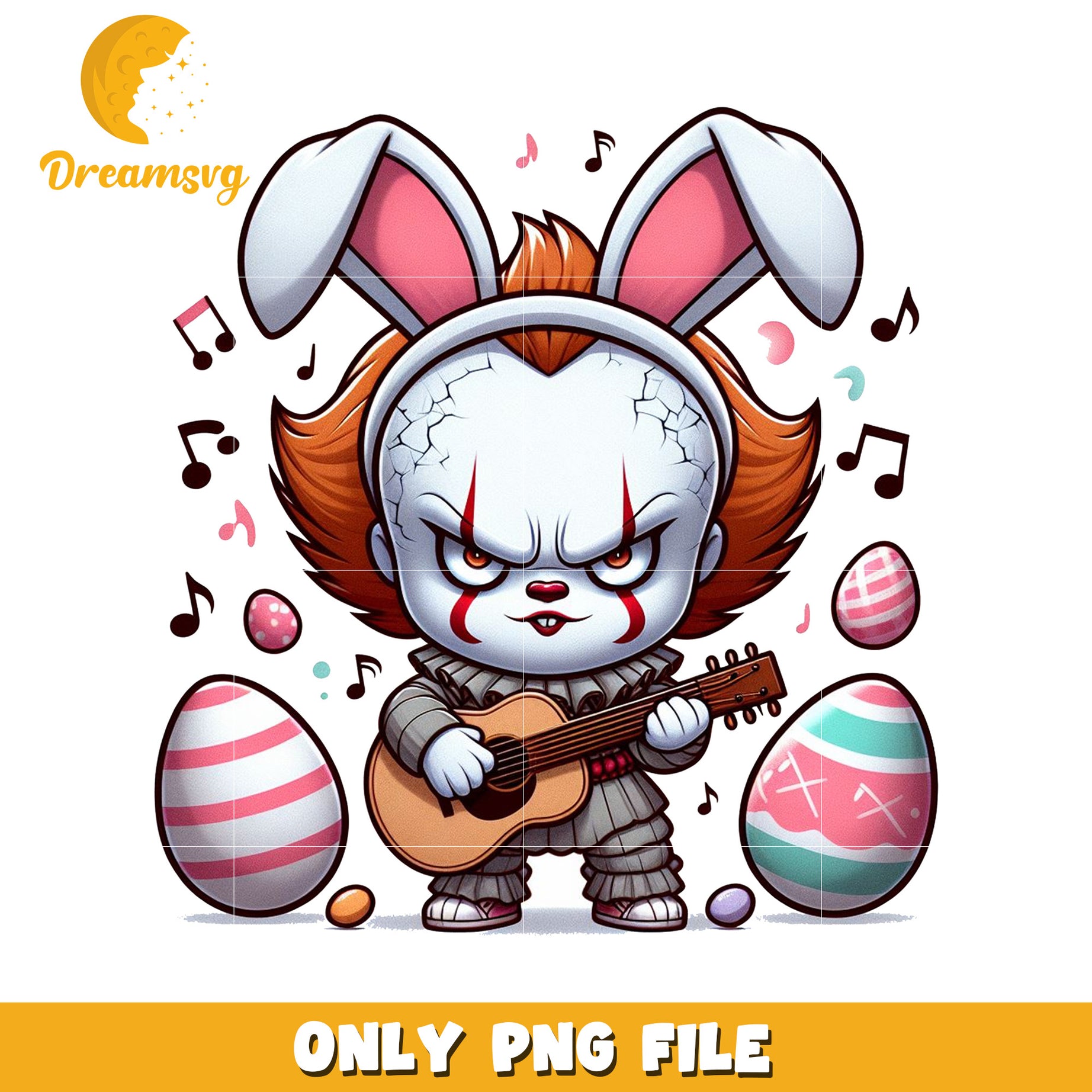 Pennywise Easter Bunny Guitar PNG