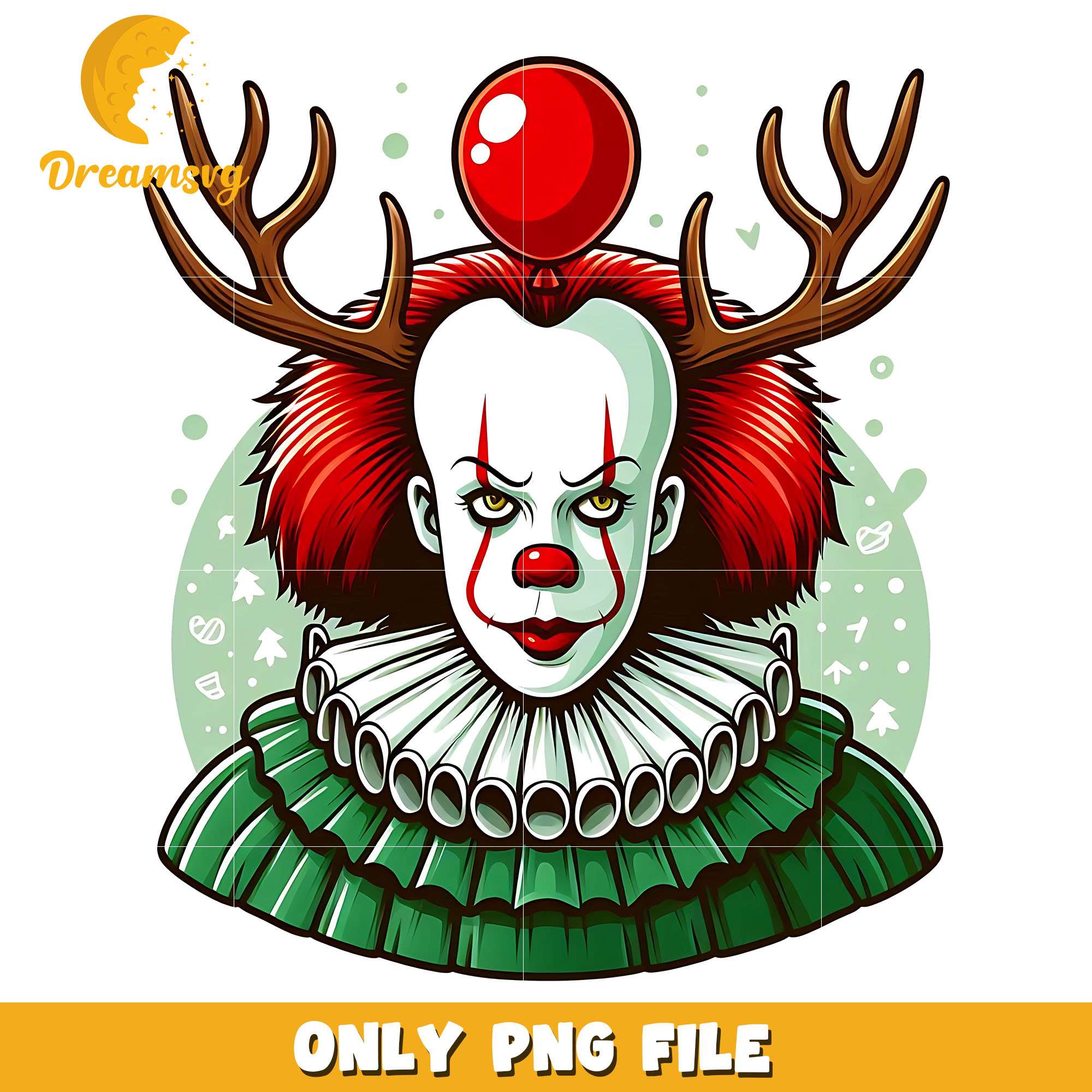 Pennywise raindeer png, christmas day png, christmas png